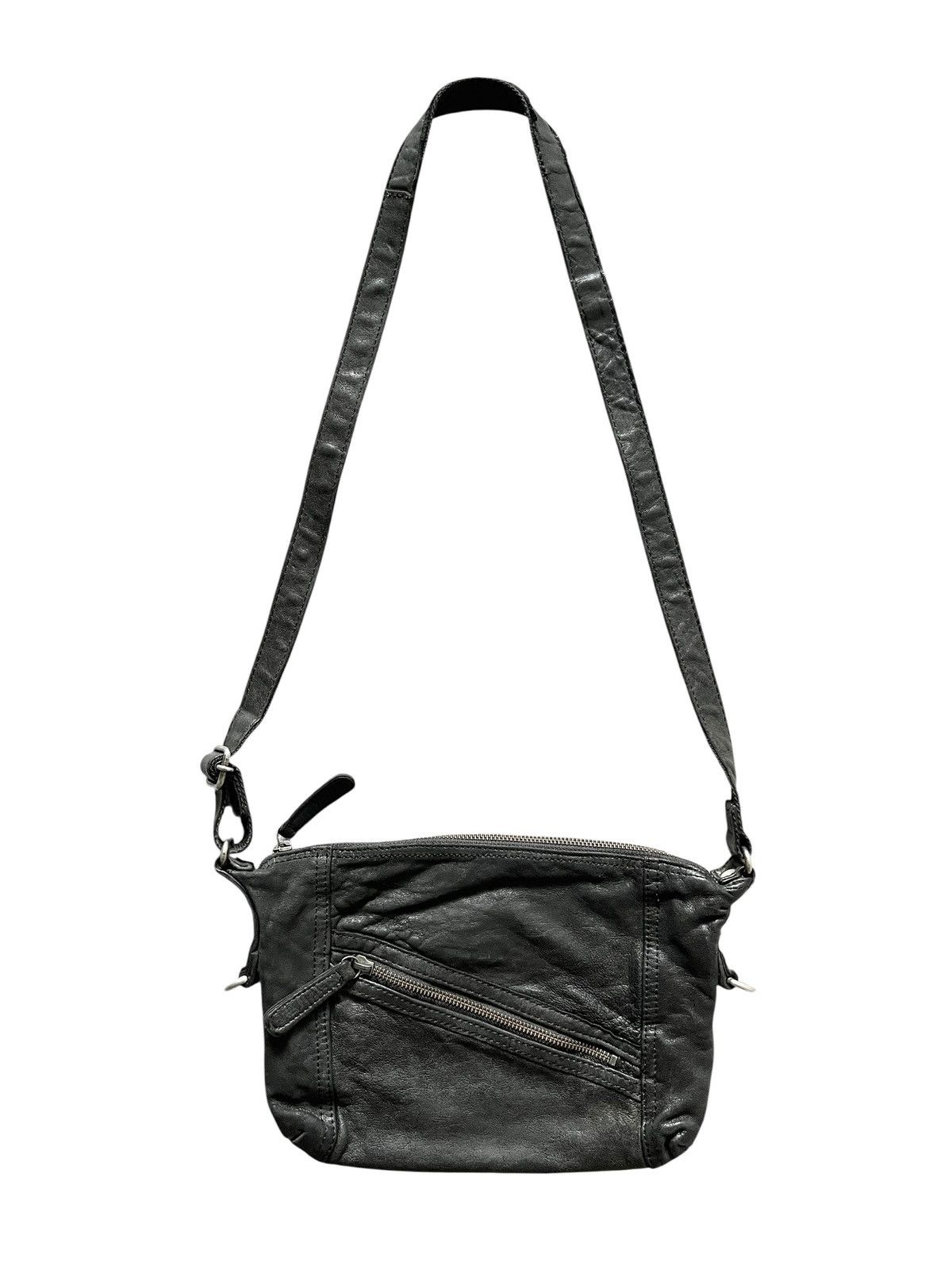 Japanese Brand And A 🇯🇵 Zipper Patina Leather Crossbody Bag Size ONE SIZE - 1 Thumbnail