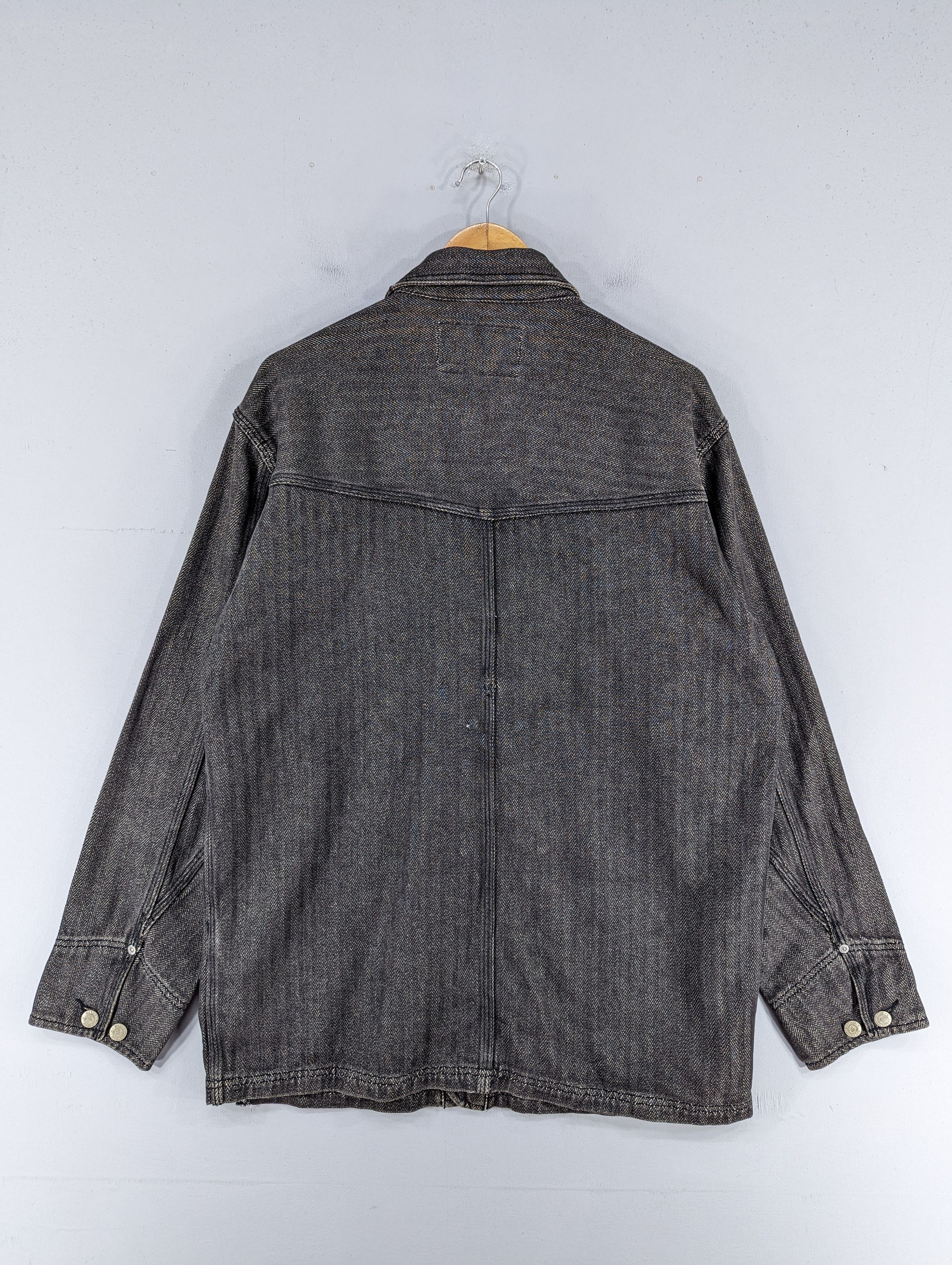 Ben Davis Vintage Ben Davis Distressed Herringbone Chore Jacket Size US L / EU 52-54 / 3 - 11 Thumbnail