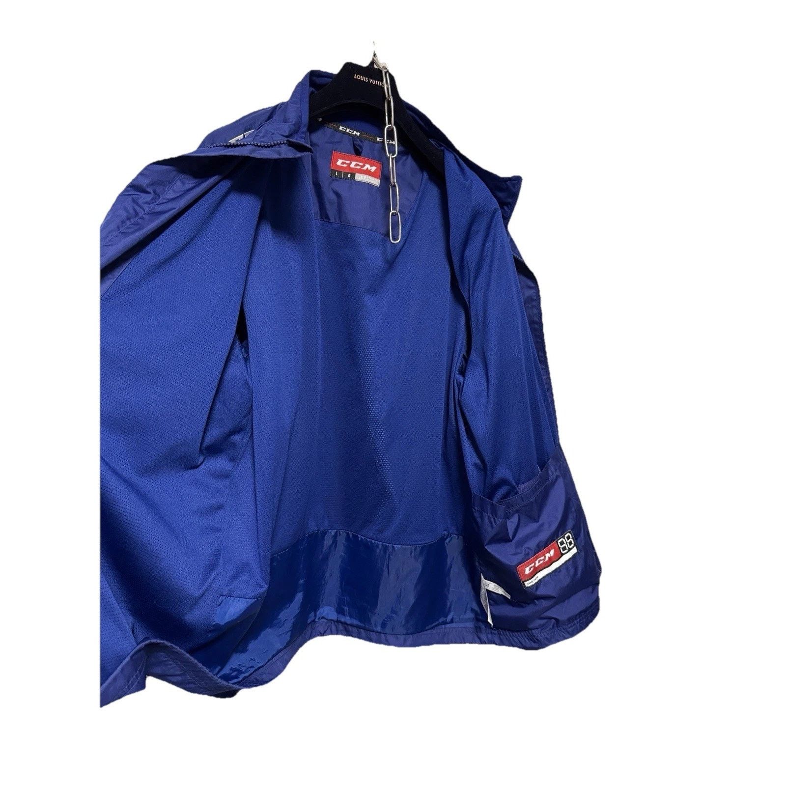 Ccm CCM Hockey Blue Windbreaker Jacket Size US L / EU 52-54 / 3 - 4 Thumbnail