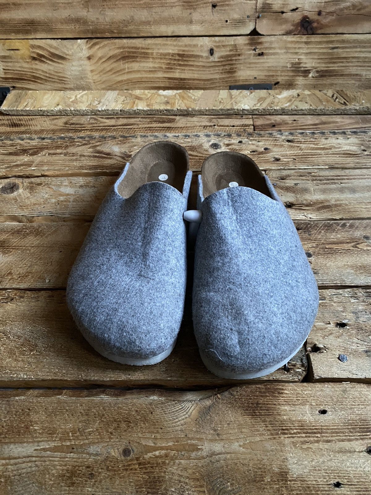 Birkenstock Birkenstock amsterdam grey felted clogs,sandals
