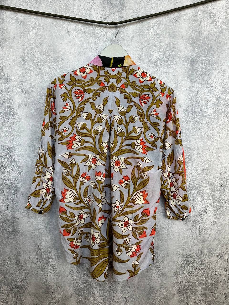 Desigual Desigual Floral Patchwork Button-Up Shirt Cotton Silk Blend Size S / US 4 / IT 40 - 2 Thumbnail