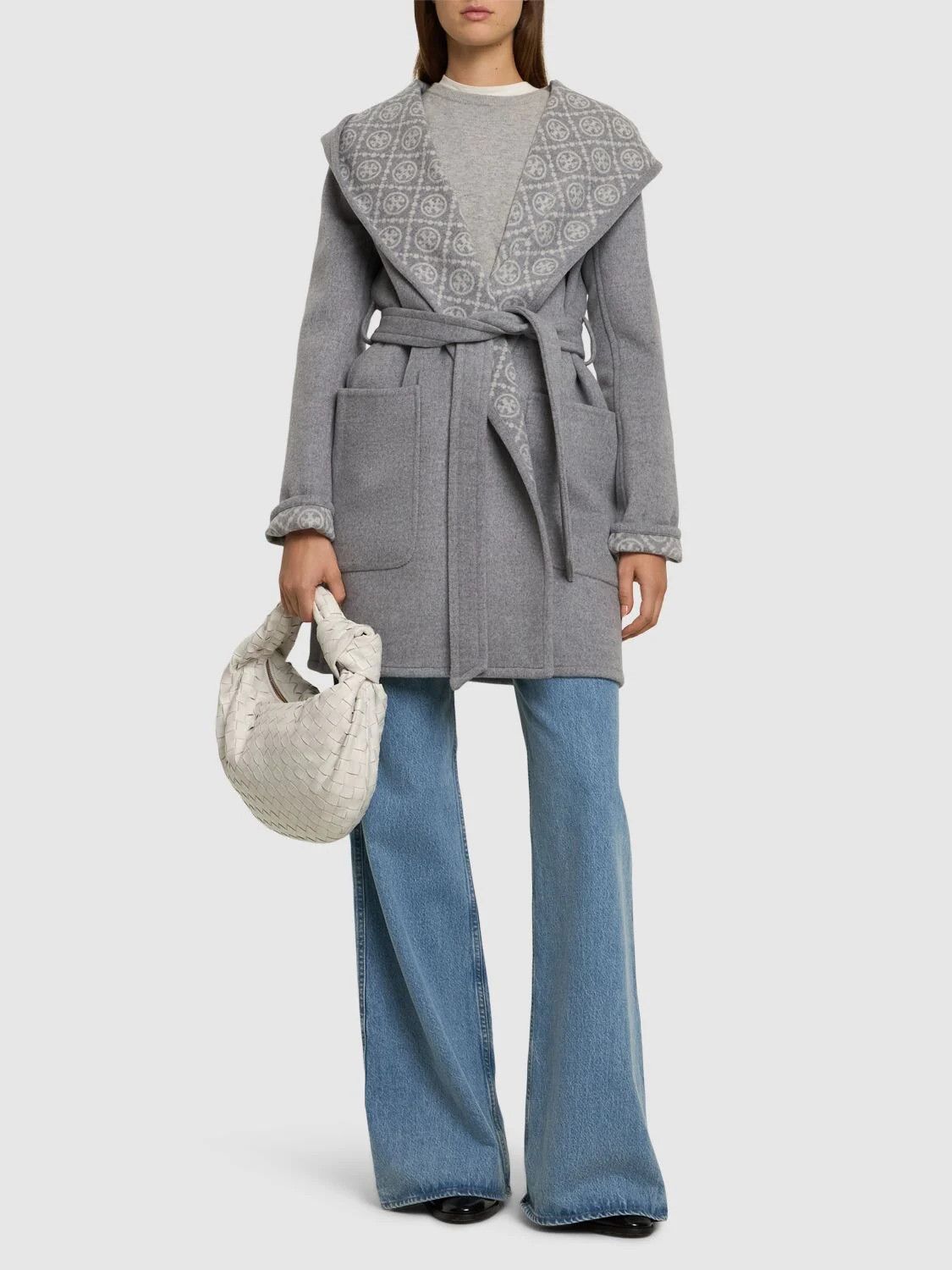 Tory Burch o1s22i1n1024 Mid-Length Coat in Grey Size XS / US 0-2 / IT 36-38 - 2 Thumbnail