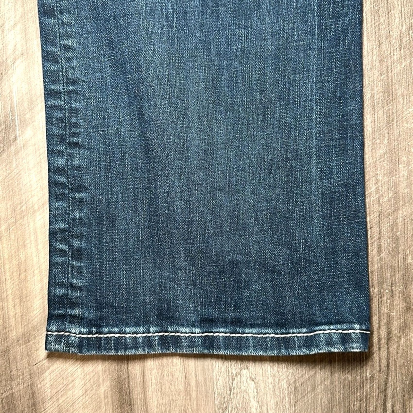Denime VINTAGE Rock & Roll Denim Bootcut Jeans Women 31 Regular Blue 33x34 90s Style Mens Womens Size 24" / US 00 / IT 34 - 3 Thumbnail