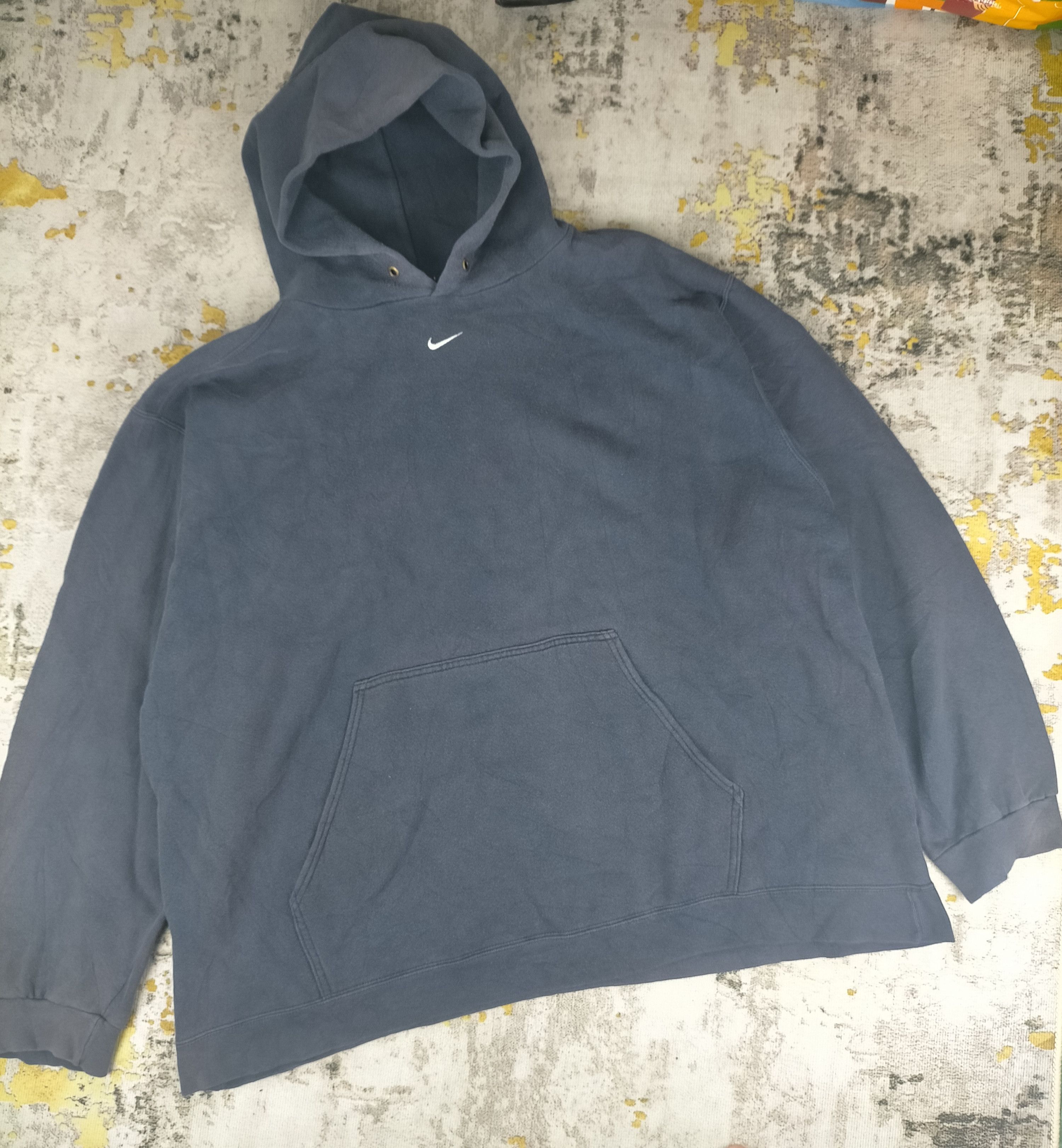 Nike 🔥Vintage 1990s Nike Center Swoosh Hoodie Travis Scott Size US XXL / EU 58 / 5 - 3 Thumbnail