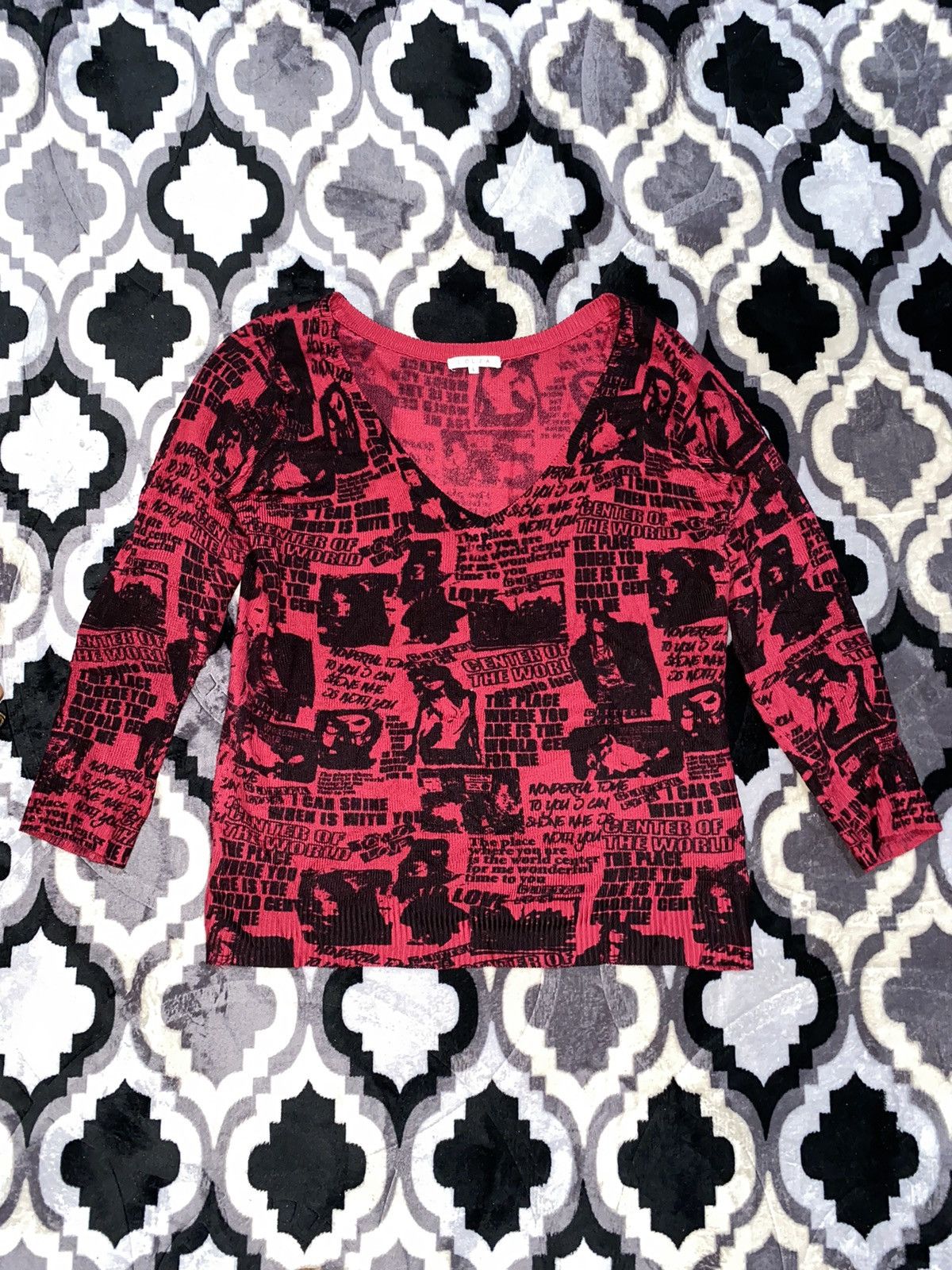 Vintage Colza Full Printed Knit Like Hyteric Glamour