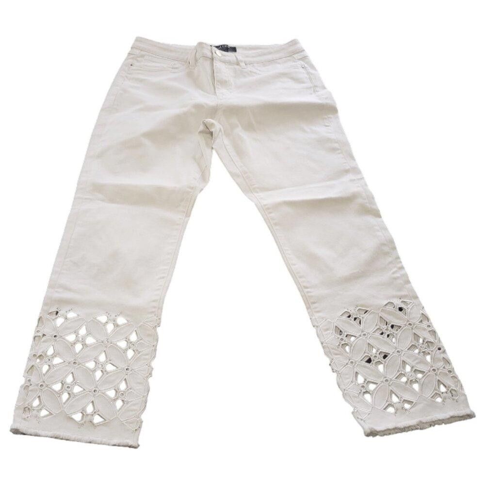Designer CT1491 Joseph Ribkoff Cut Out Capri's 12 Size 34" / US 12 / IT 48 - 1 Thumbnail