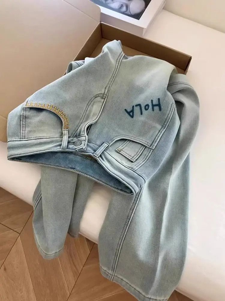 Japanese Brand × Jean Retro embroidered straight leg jeans Size US 30 / EU 46 - 2 Thumbnail