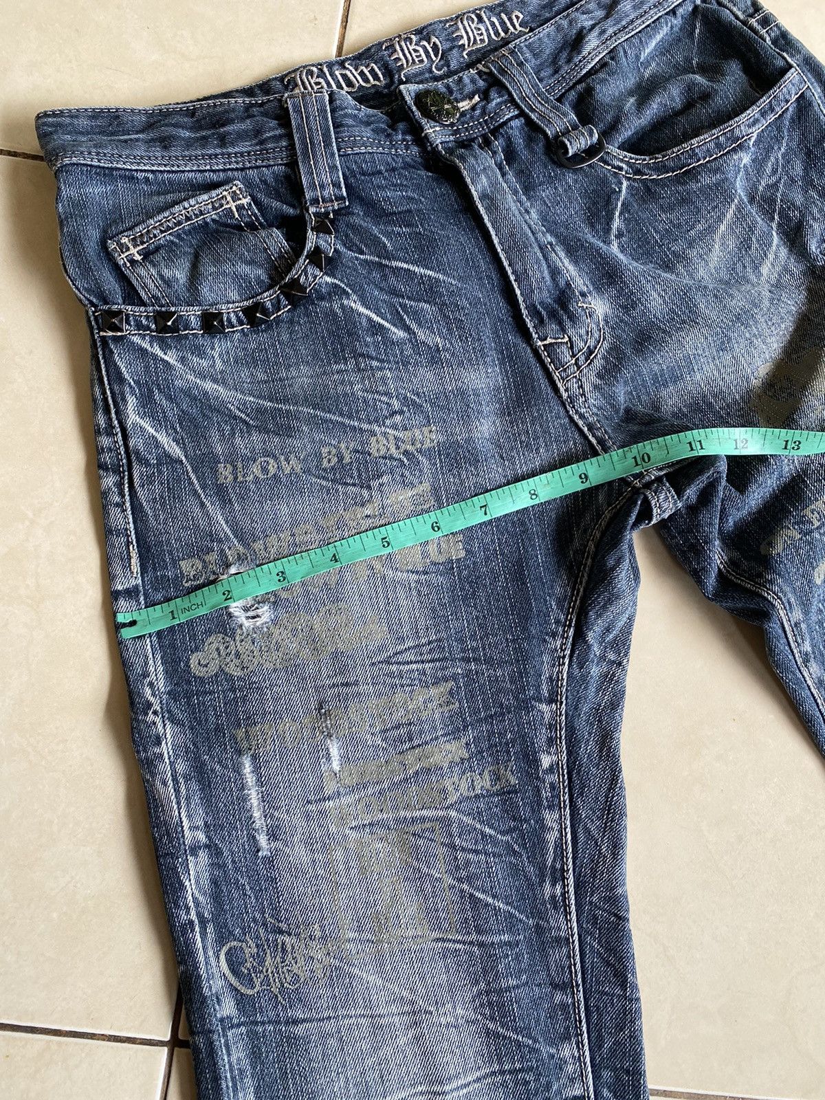 14th Addiction × Hysteric Glamour × If Six Was Nine Blow bye blue punks Jeans Size US 30 / EU 46 - 12 Thumbnail
