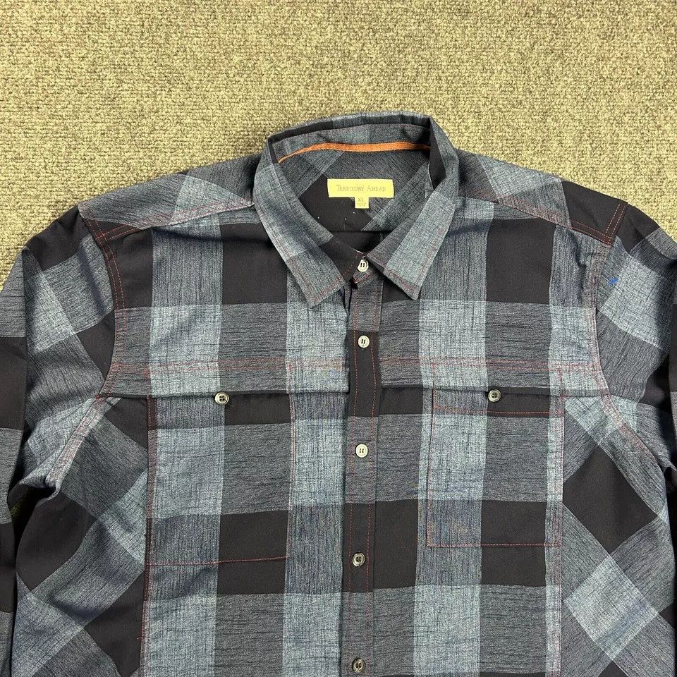 The Territory Ahead Territory Ahead Shirt Mens XL Check Button Up Double Pockets Size US XL / EU 56 / 4 - 2 Thumbnail