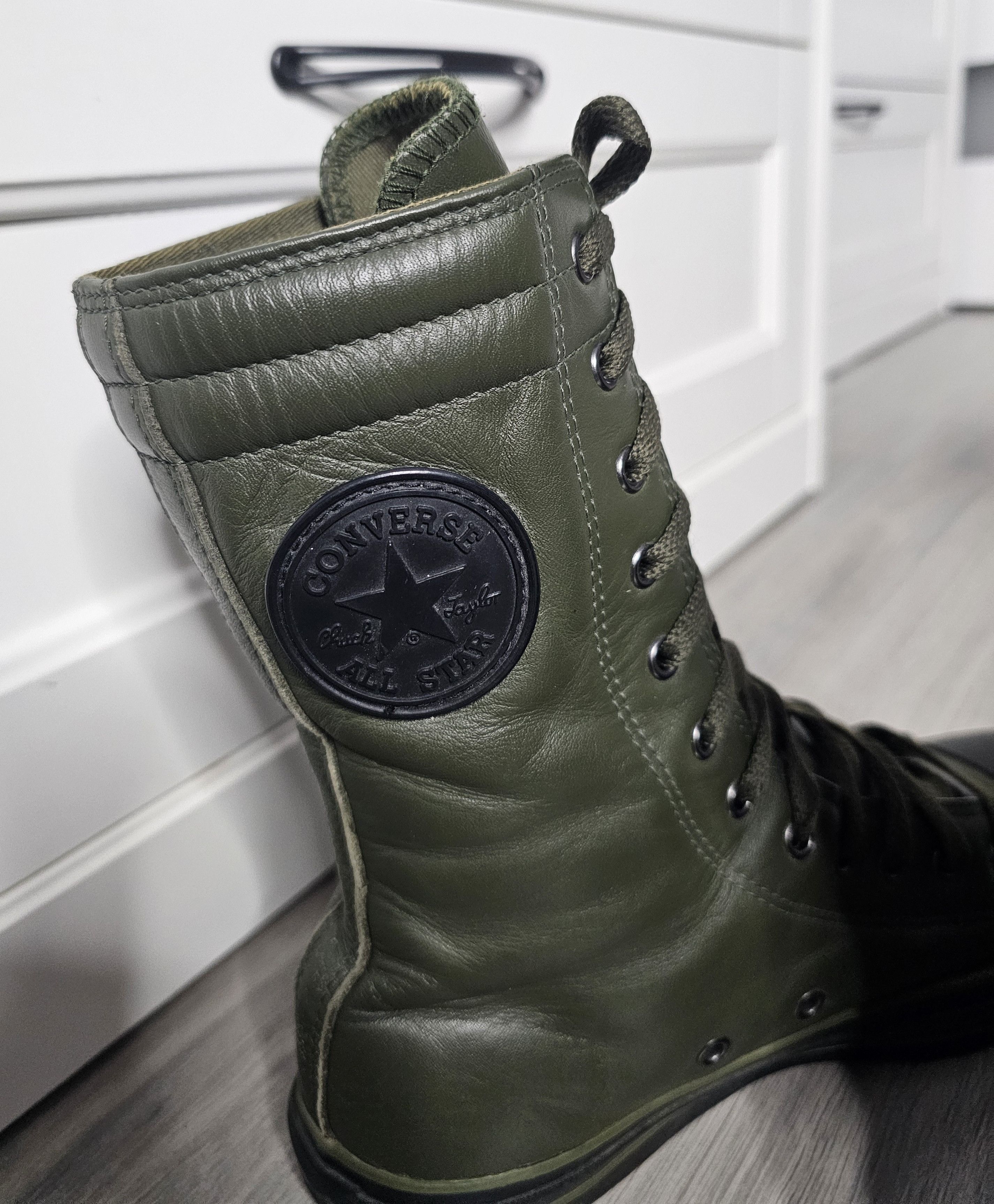 Converse Converse All Star military green high leather sneakers Size US 6.5 / IT 36.5 - 3 Thumbnail