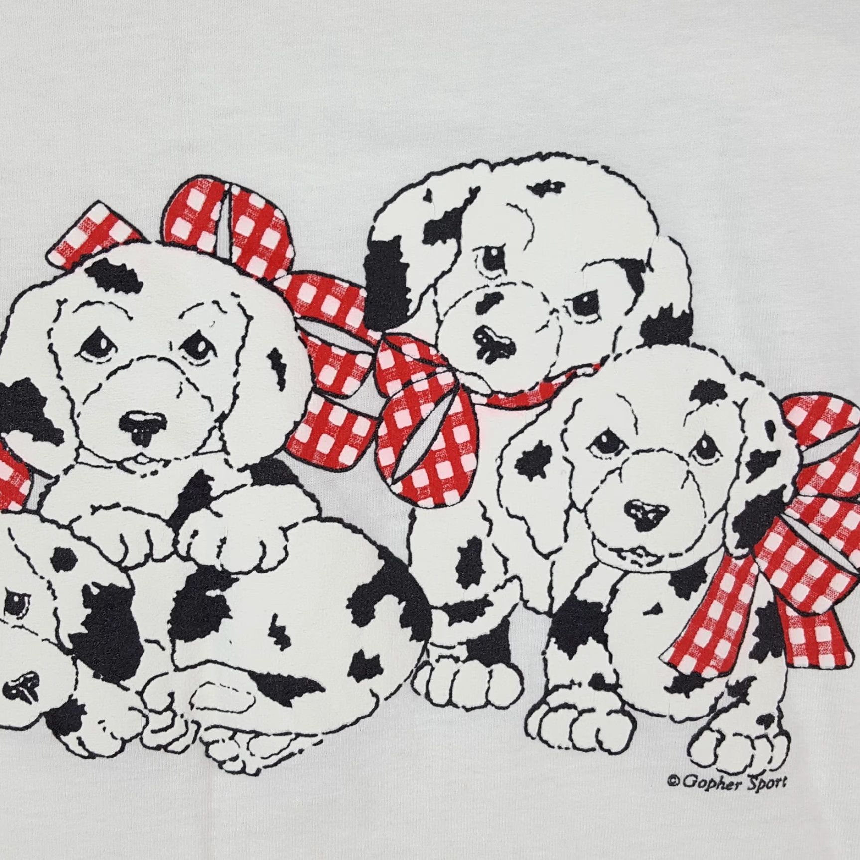 Vintage VINTAGE 90s Dalmatian Cartoon Dogs T-Shirt Men XL White Cotton Retro Dog Neon Y2K Size US XL / EU 56 / 4 - 3 Thumbnail
