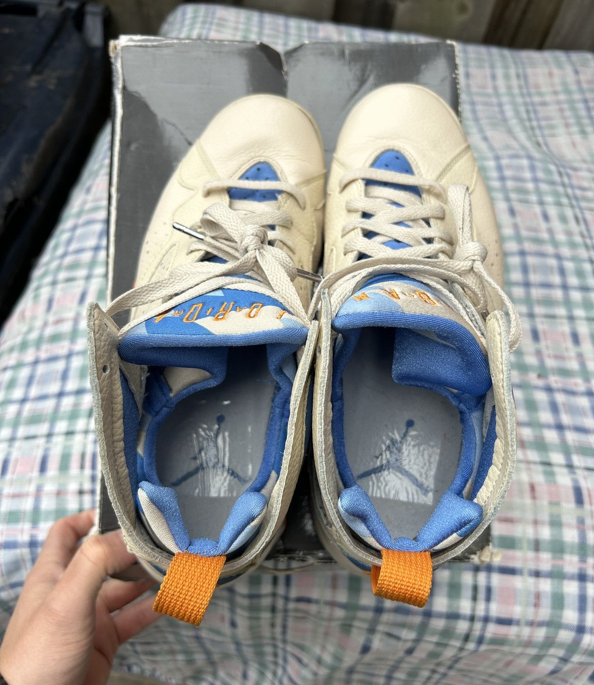 Jordan Brand × Nike Jordan 7 Retro Pacific Blue / Cream Size US 9 / EU 42 - 3 Thumbnail