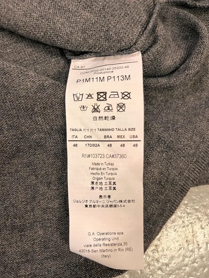 Emporio Armani FW2014 Emporio Armani Abstract Skyscrapers Grey Sweater Size US M / EU 48-50 / 2 - 10 Thumbnail