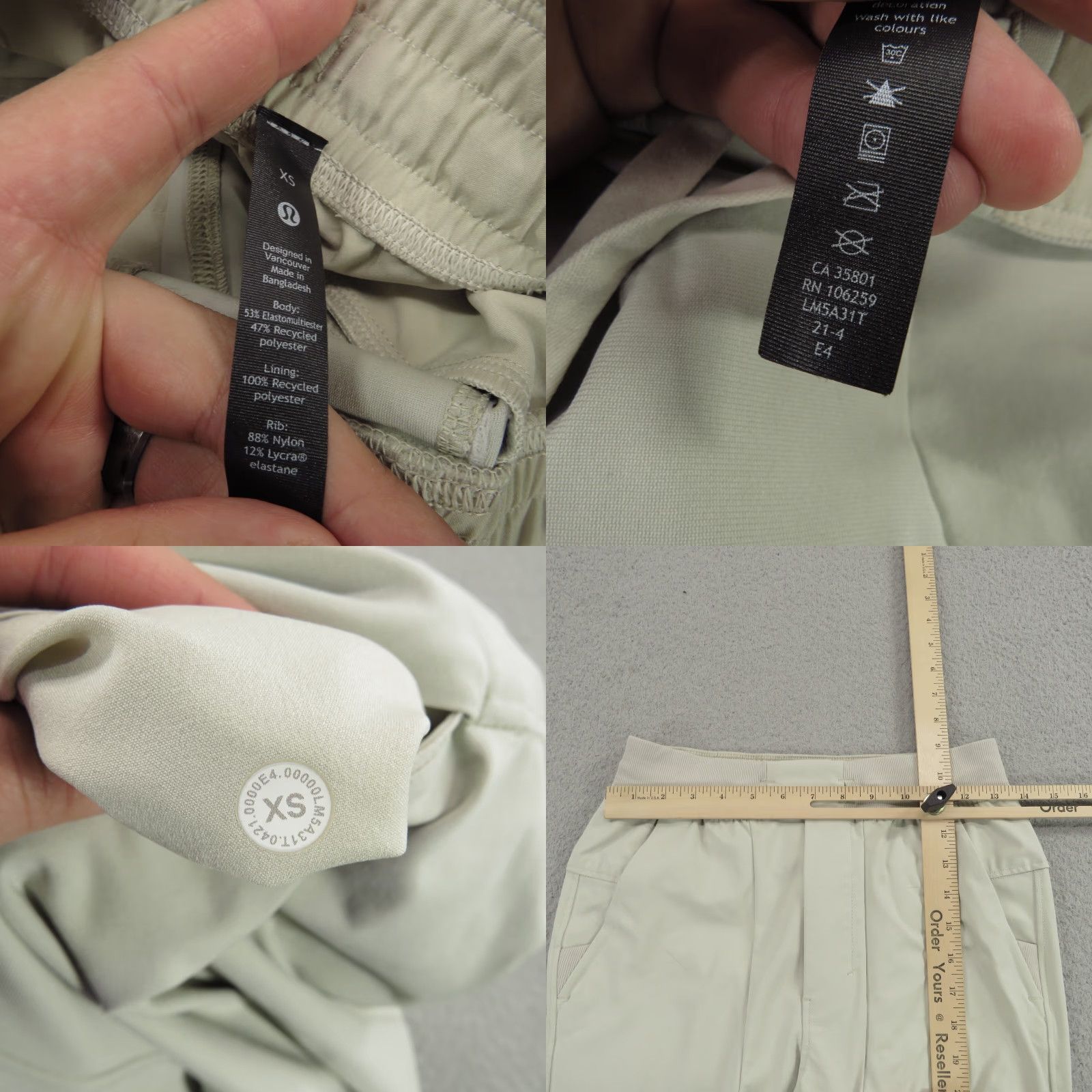 Lululemon Lululemon Joggers Mens XS Silverstone ABC Athleisure Stretch Tapered Khaki 28x32 Concert? No, ignore. Size US 28 / EU 44 - 8 Thumbnail