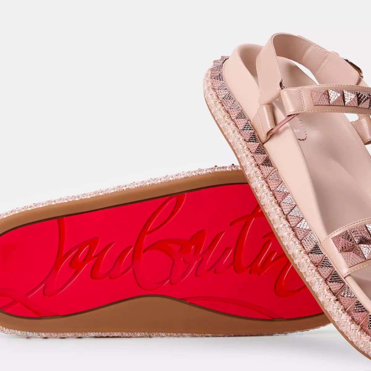 Christian Louboutin os11x0126 Pyrabizz Spiked Sandals in Nude Size US 9 / IT 39 - 4 Thumbnail