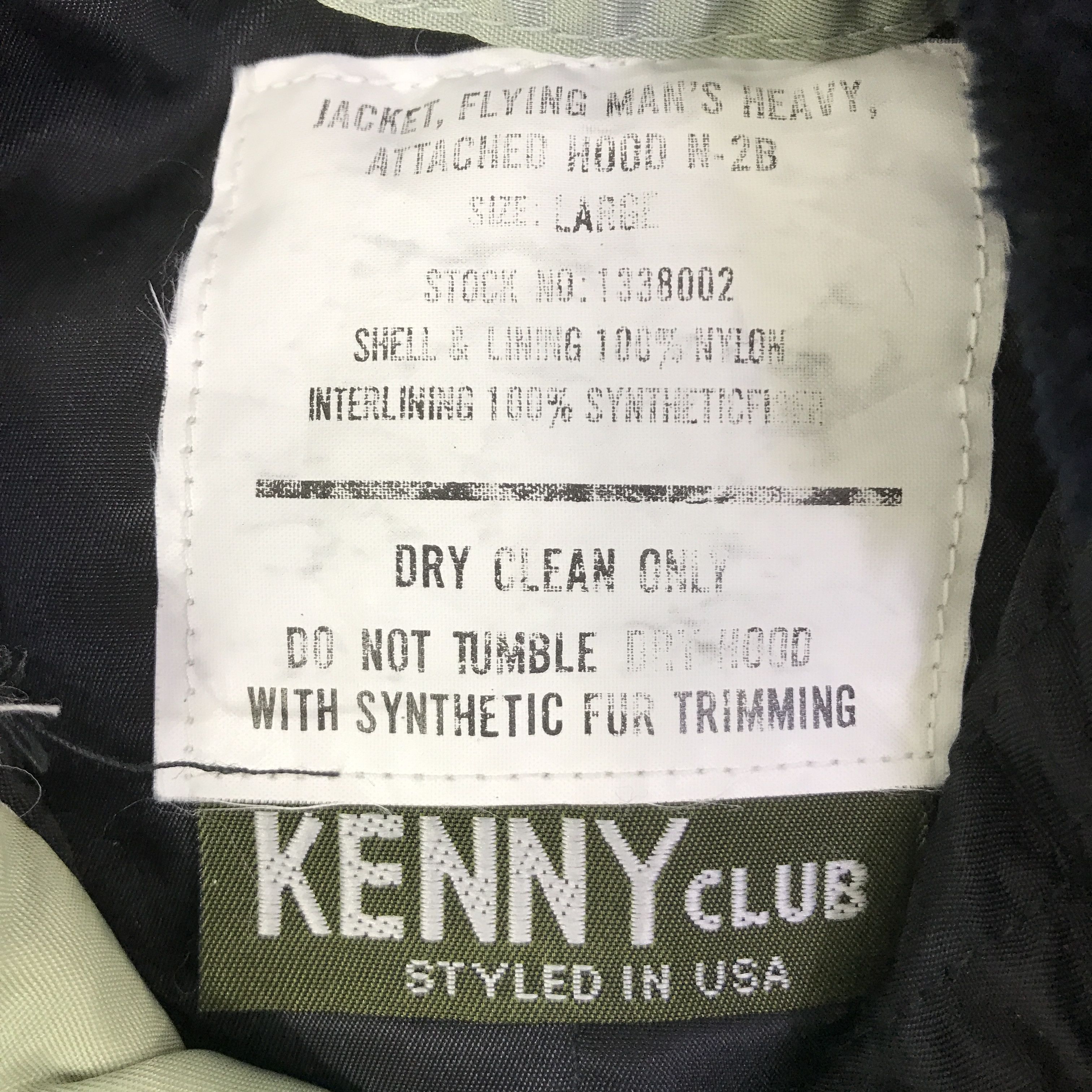Japanese Brand VTG KENNY CLUB N-2B HOODIE BOMBER JACKET K100B2 Size US L / EU 52-54 / 3 - 9 Thumbnail