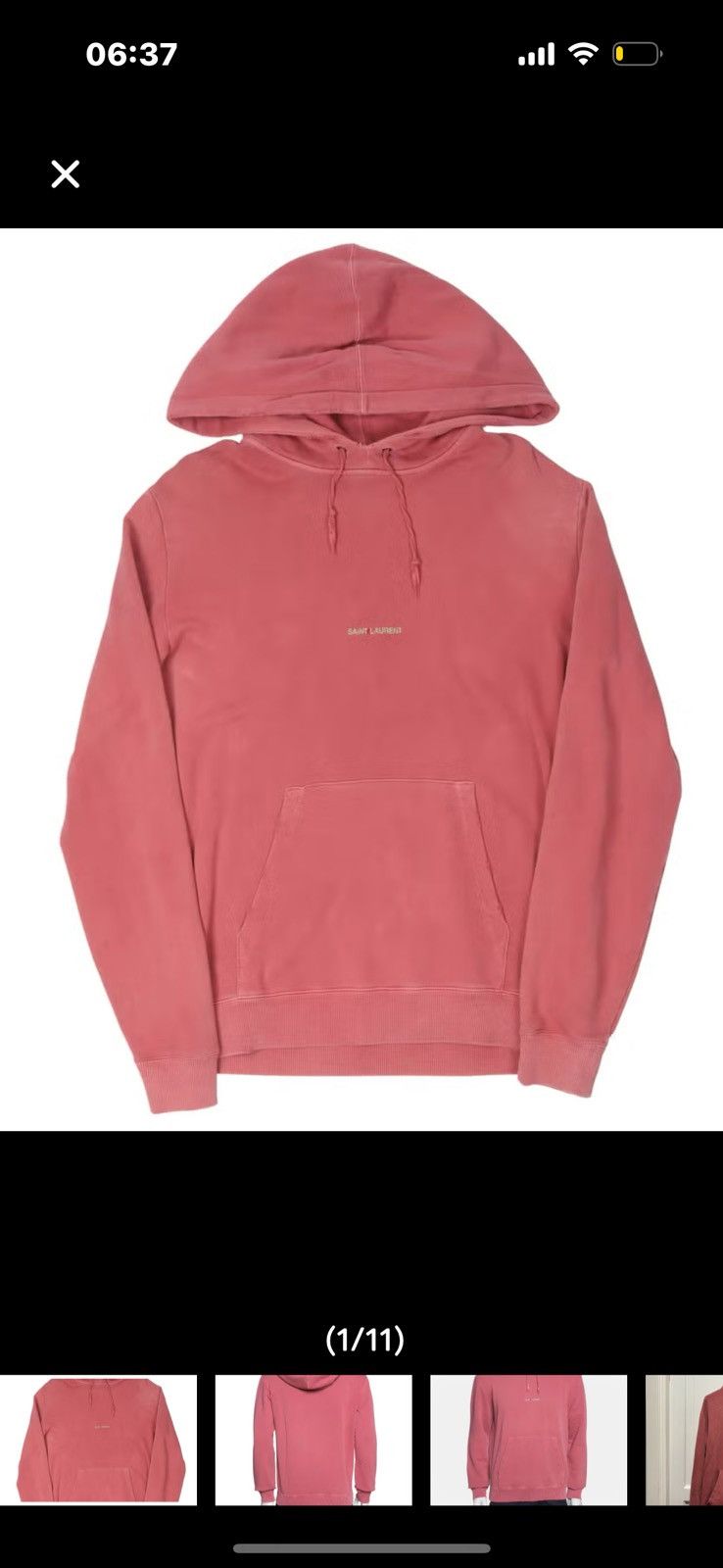 Saint Laurent Paris saint laurent distressed hoodie Size US M / EU 48-50 / 2 - 1 Thumbnail