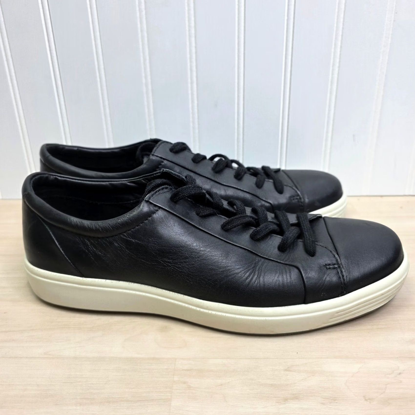 Ecco ECCO Soft 7 Mens Black Leather Low Top Sneakers Size 45 EU 11-11.5 US Size US L / EU 52-54 / 3 - 2 Thumbnail