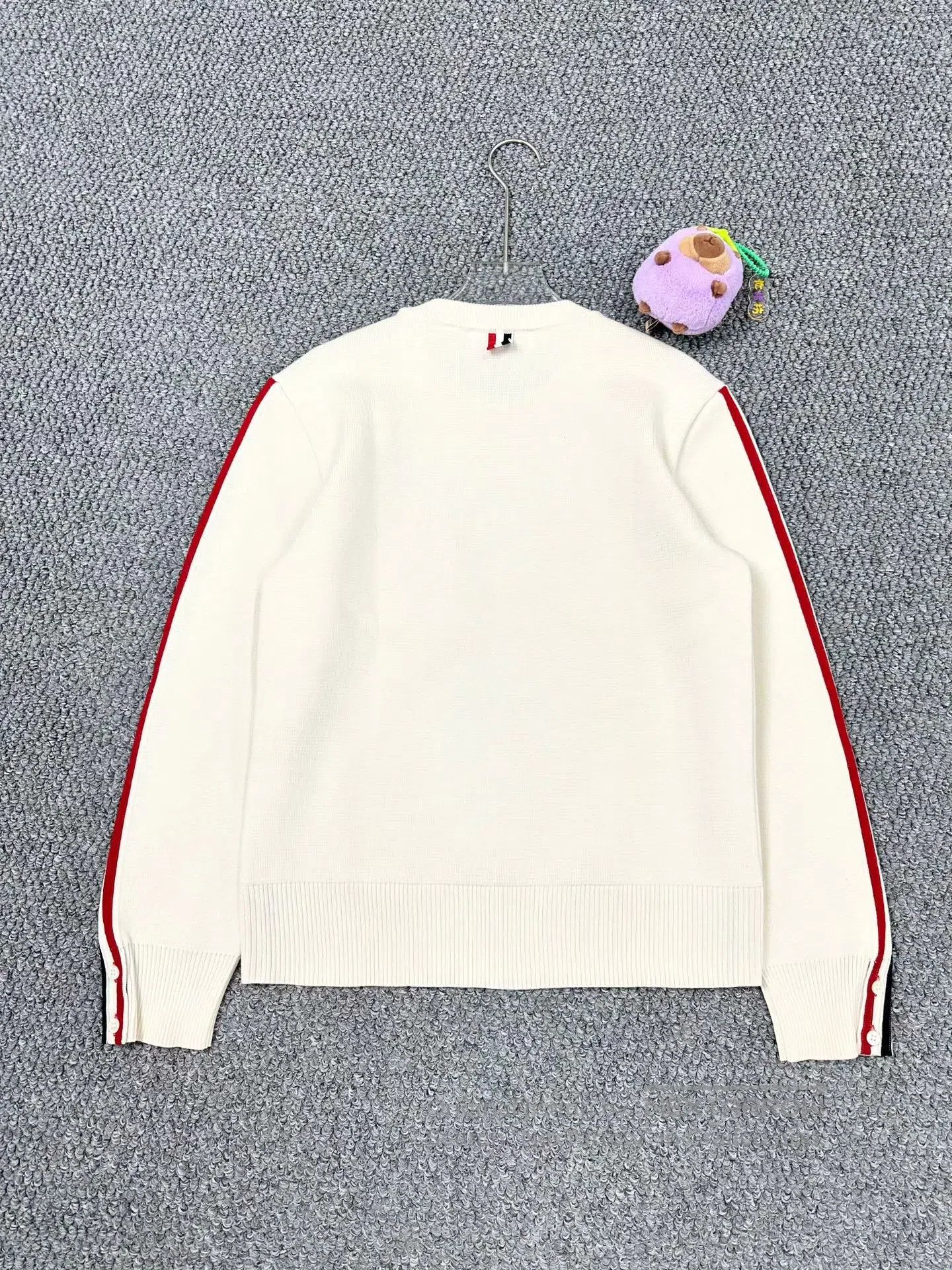 Thom Browne Thom Browne Off-white Side Stripe Knit Sweater| Size US XS / EU 42 / 0 - 2 Thumbnail