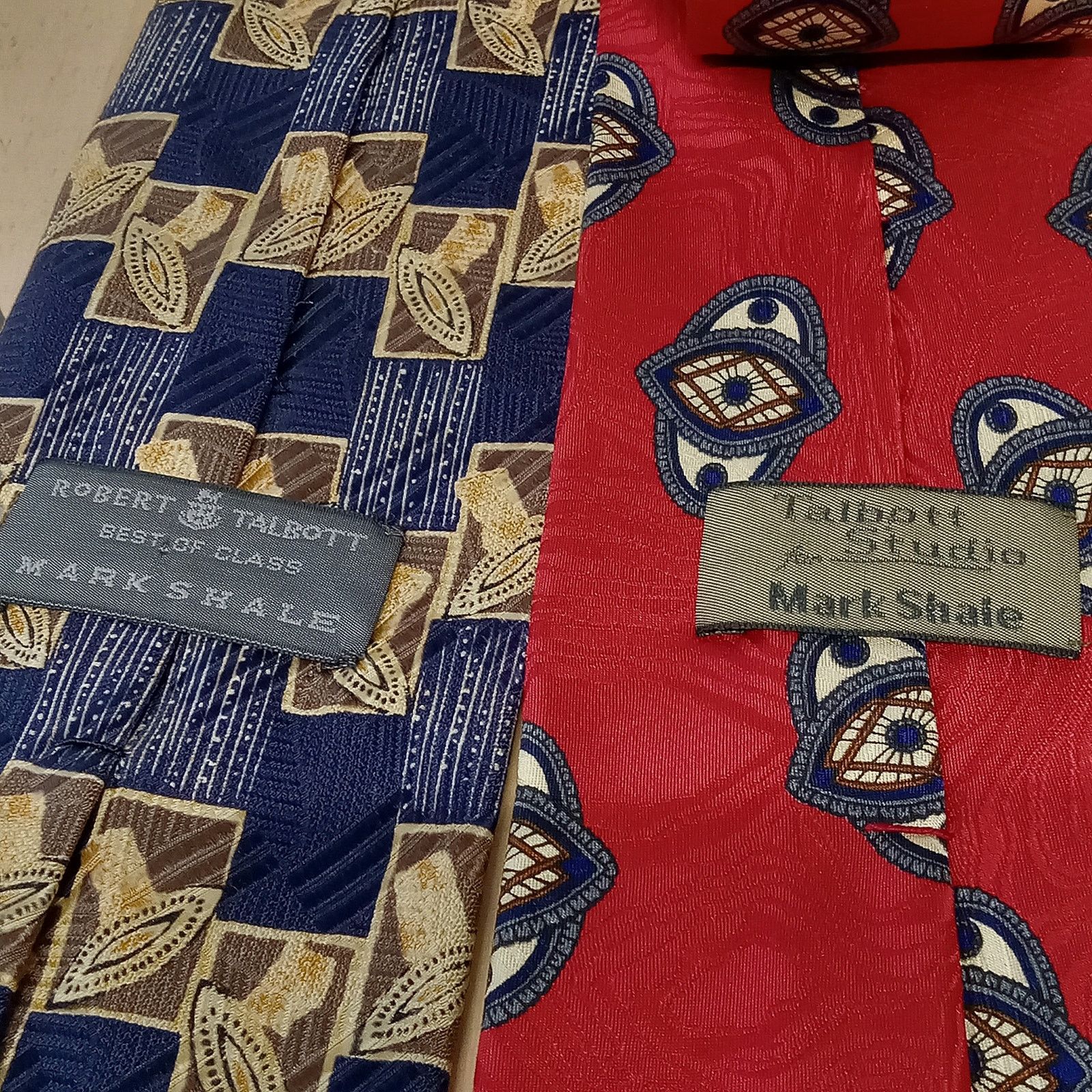 & Other Stories Set Of 2 Talbott Studio Ties Men's Mark Shale 100% Silk USA Size ONE SIZE - 3 Thumbnail