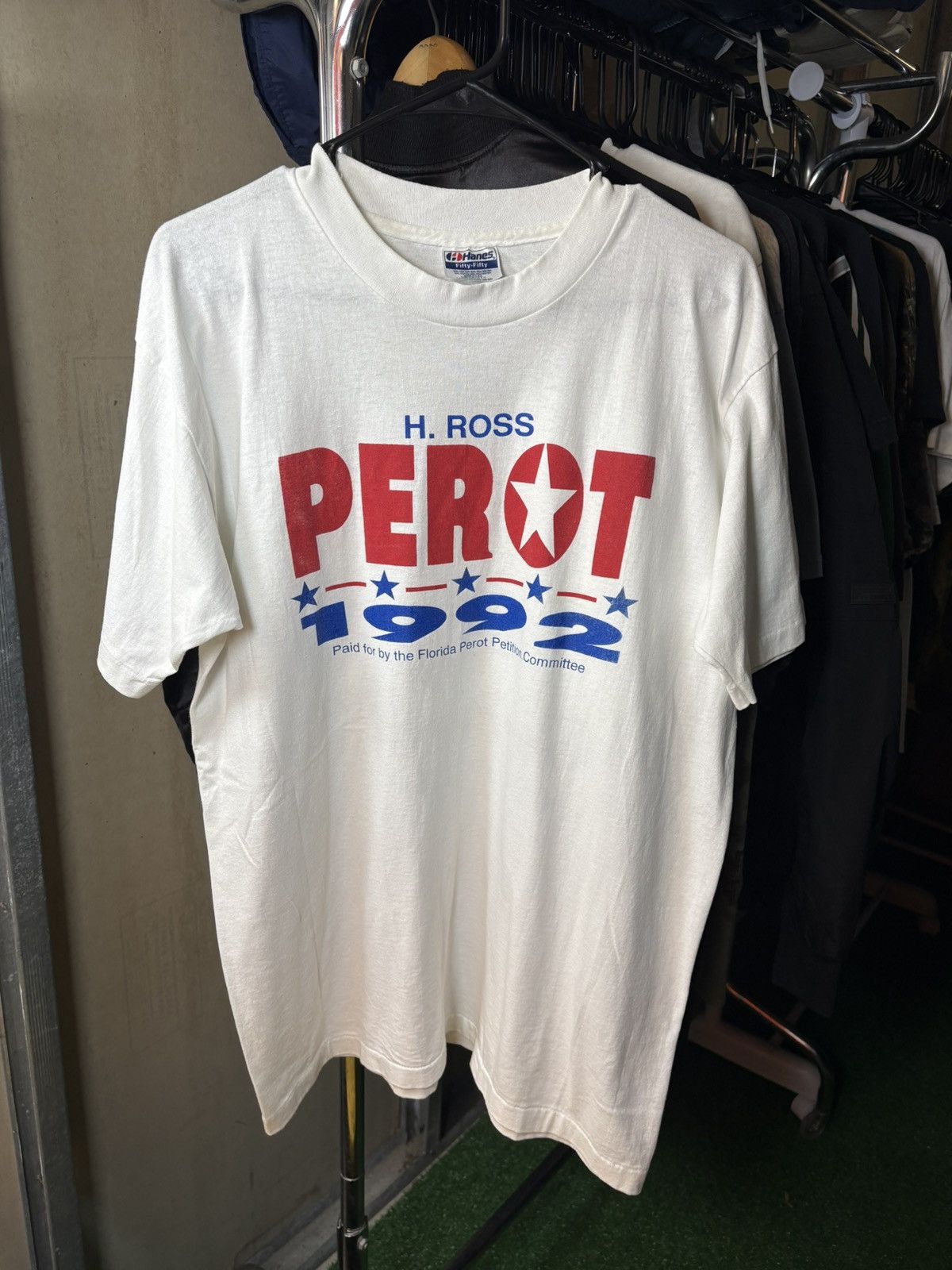 Hanes × Vintage Vintage 1992 H. Ross Perot presidential campaign t-shirt Size US L / EU 52-54 / 3 - 1 Thumbnail