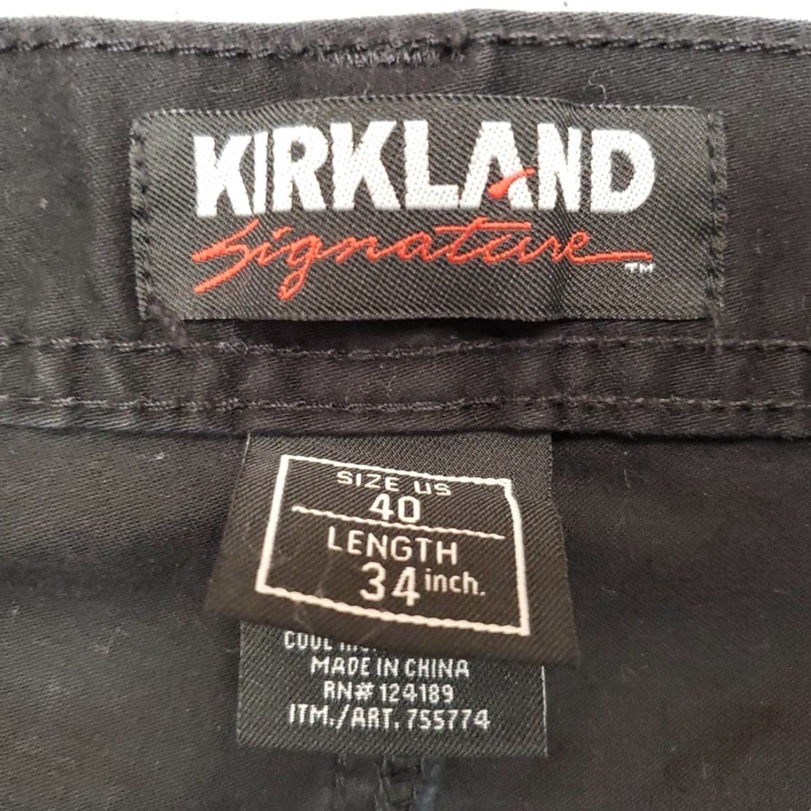 Vintage Kirkland Signature Pants Mens 40x34 Black Brushed Chino Standard Fit Comfort Size US 40 / EU 56 - 5 Thumbnail