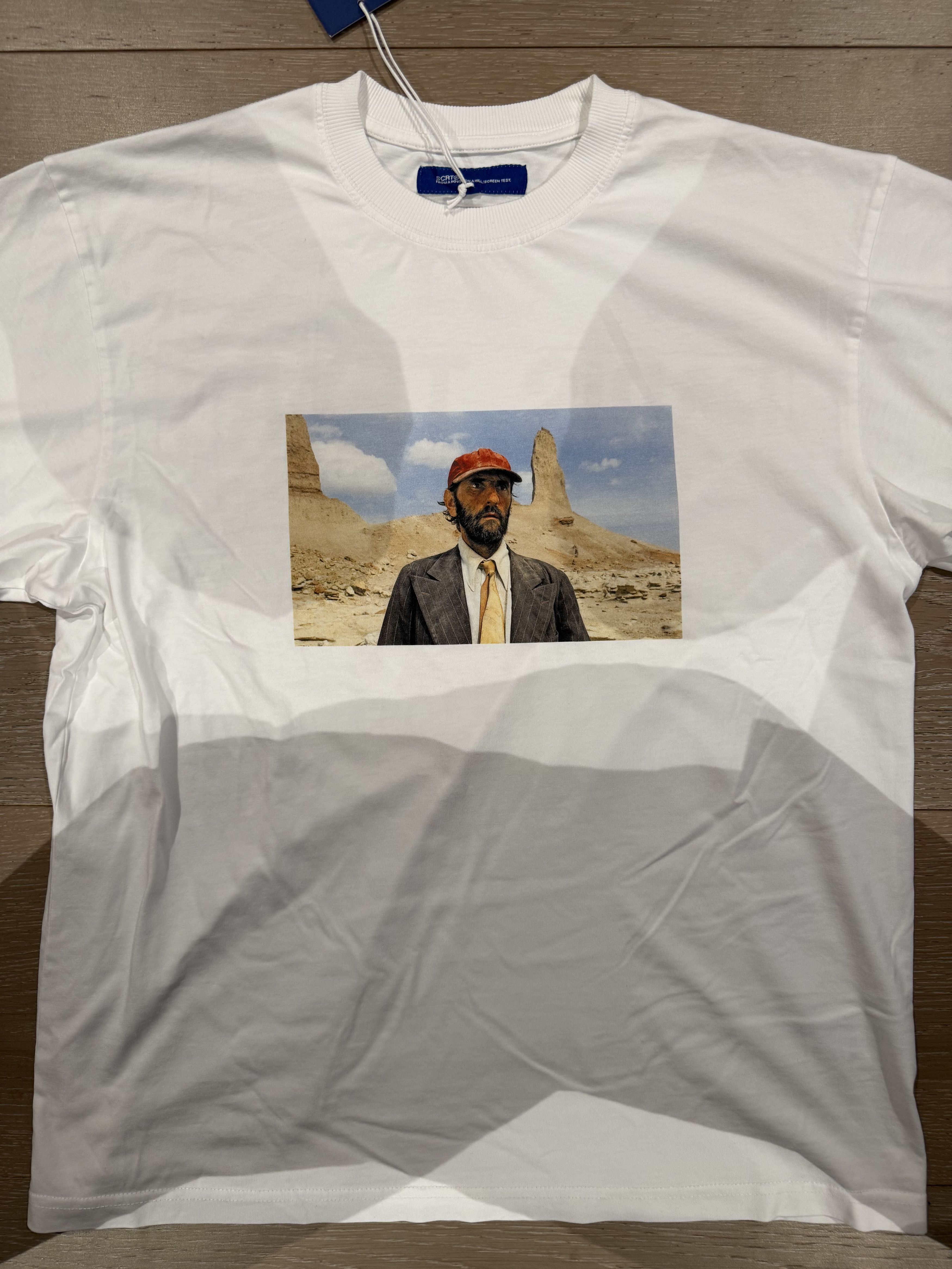 SCRT 💚 SCRT x Wim Wenders Foundation PARIS, TEXAS White Tee NEW Size US S / EU 44-46 / 1 - 11 Thumbnail