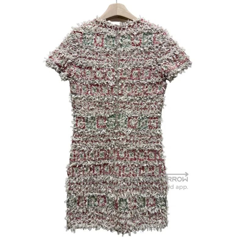 Chanel Chanel Pink cotton round-neck short-sleeved tweed knitted Size XXS / US 00 / IT 34 - 2 Thumbnail