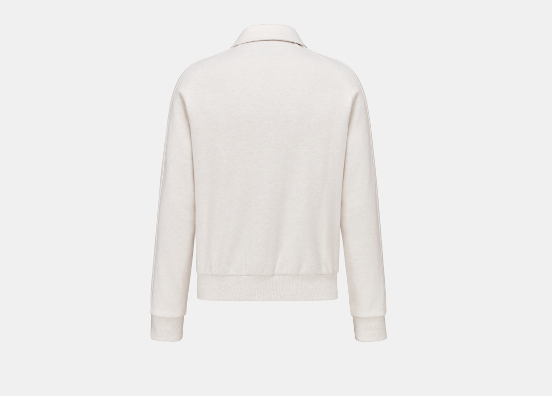 o1w1db11123 Zipped Track Jacket in Ecru