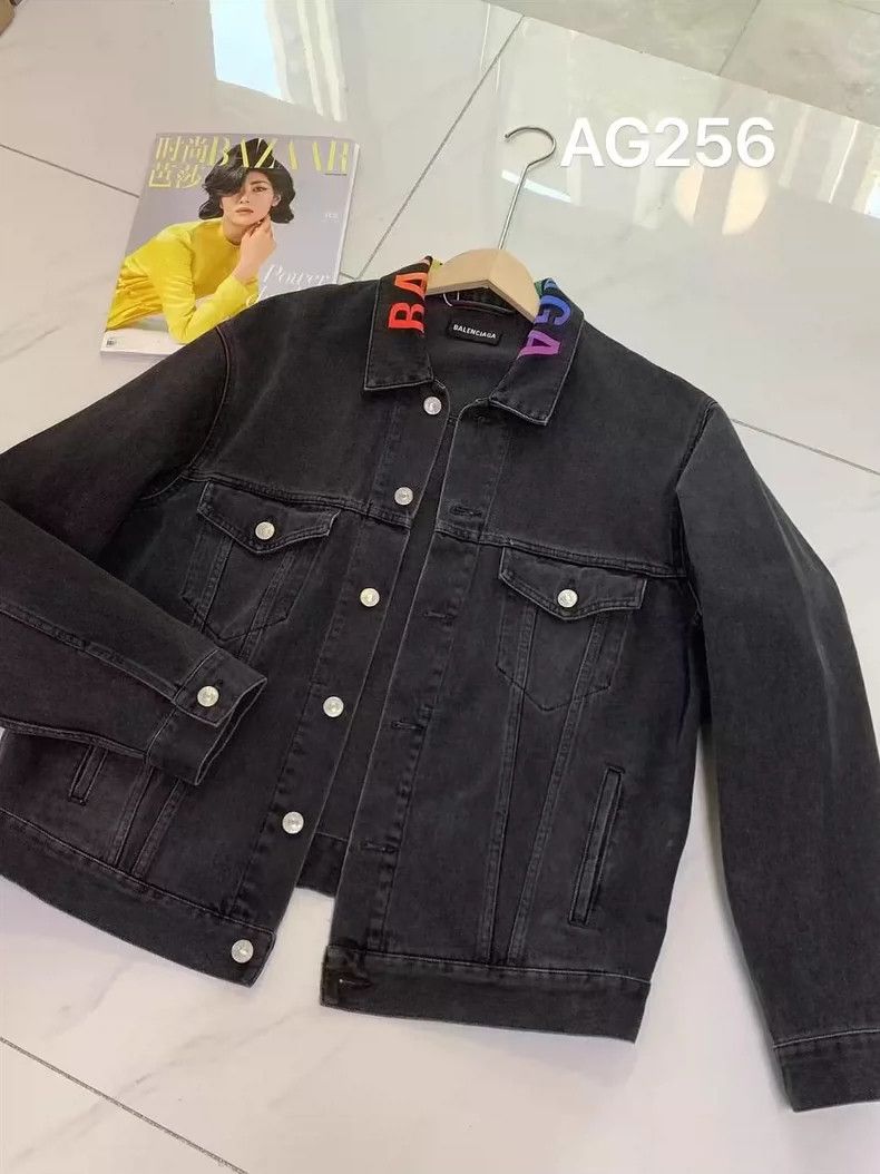Balenciaga Balenciaga Rainbow Logo Denim Jacket - dmc Size US M / EU 48-50 / 2 - 1 Thumbnail