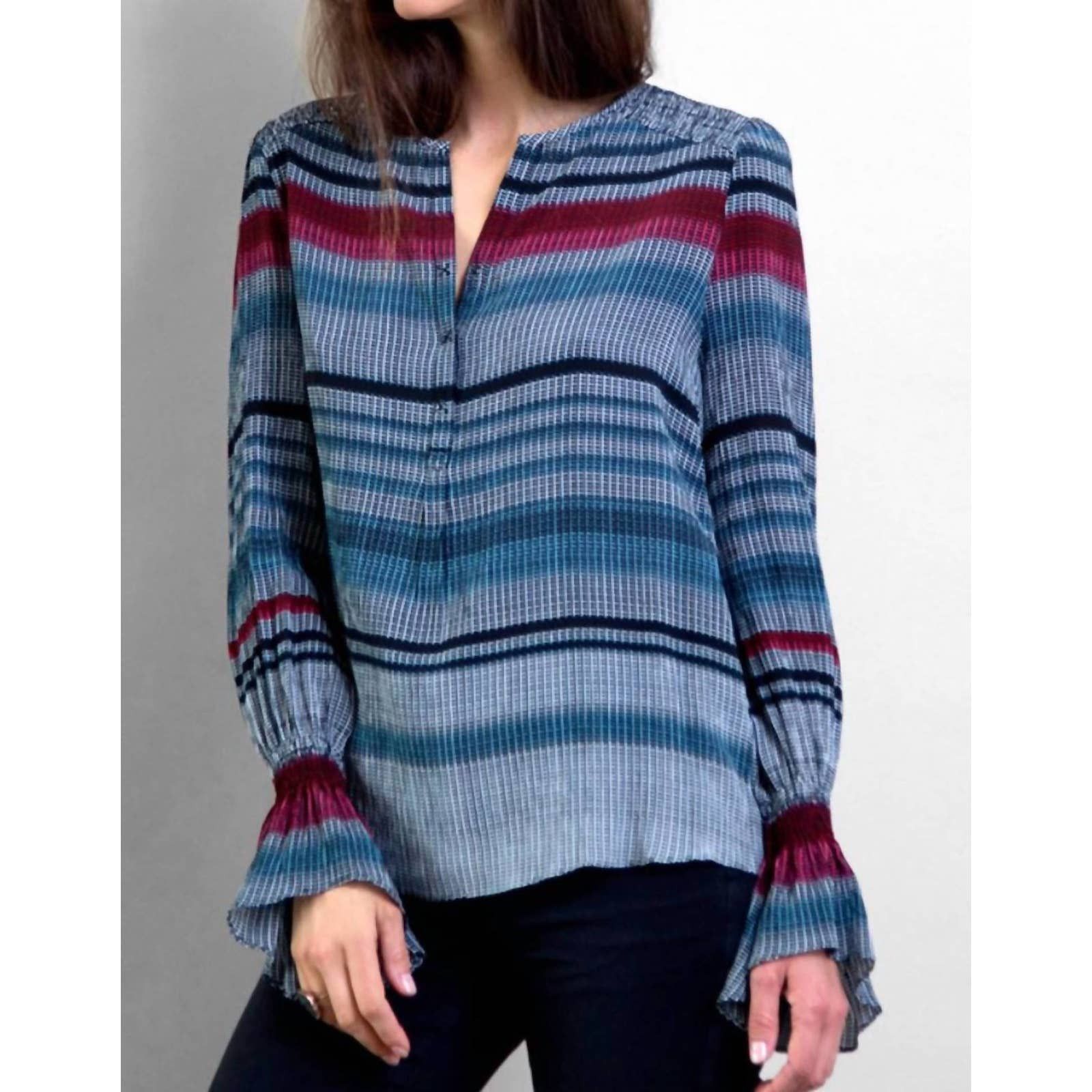 Other Go Ruffle Ridges Print Top In Multi | Grailed