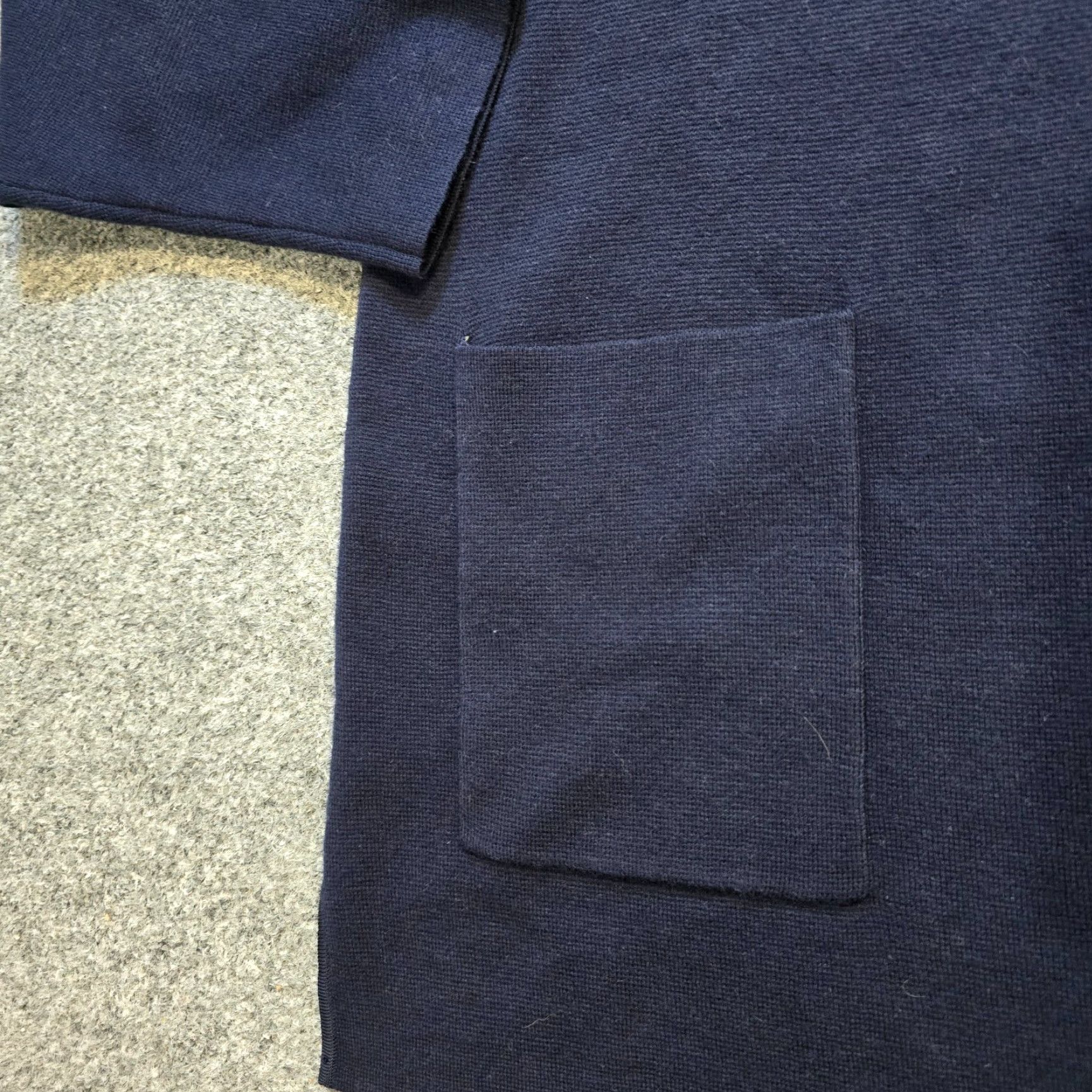 Vintage Chicos Sweater Blue Milano Stitch Mock Neck Pockets Large Womens Pullover Knit Mock Neck Long Sleeve Casual Size L / US 10 / IT 46 - 6 Thumbnail