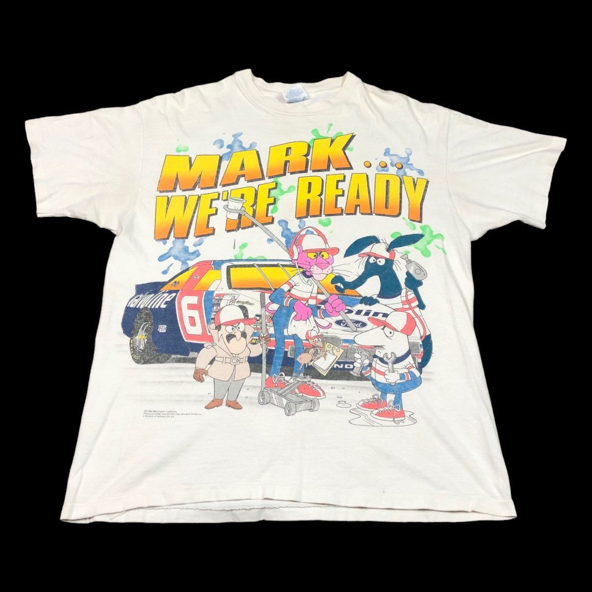 Hanes Vintage 90s Hanes NASCAR Pink Panther AOP Shirt Adult Large Size US L / EU 52-54 / 3 - 1 Thumbnail