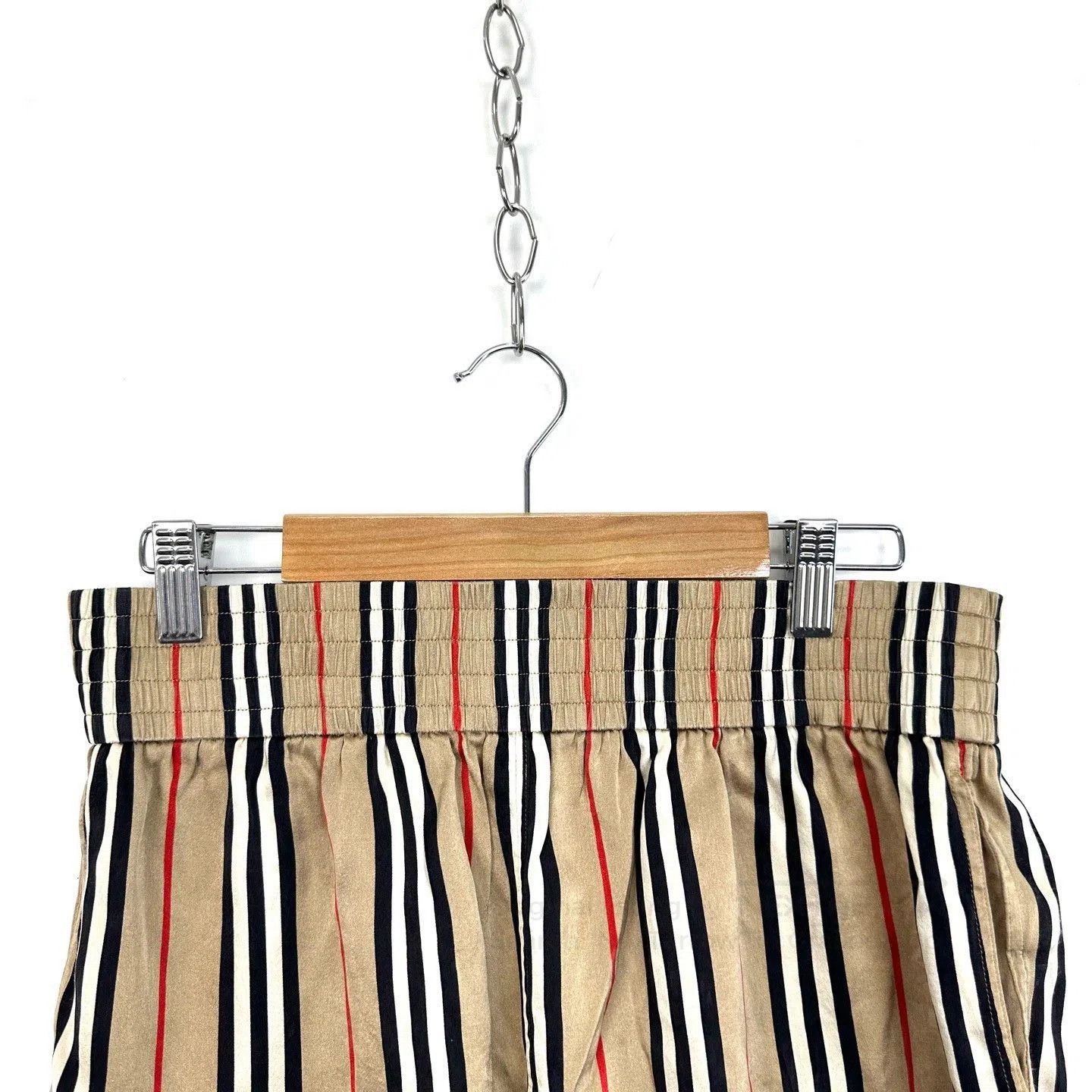 Burberry Burberry Striped Silk Casual Shorts. Size 35" - 3 Thumbnail