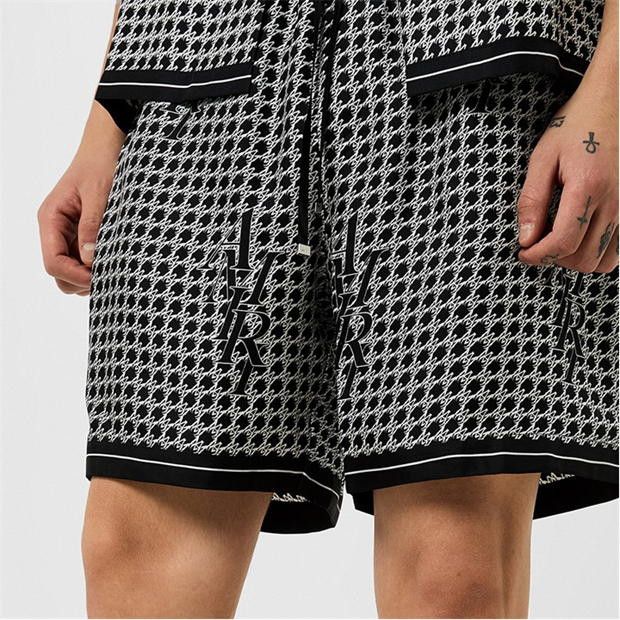 Amiri AMIRI Staggered Houndstooth Silk Shorts Size US 34 / EU 50 - 4 Thumbnail