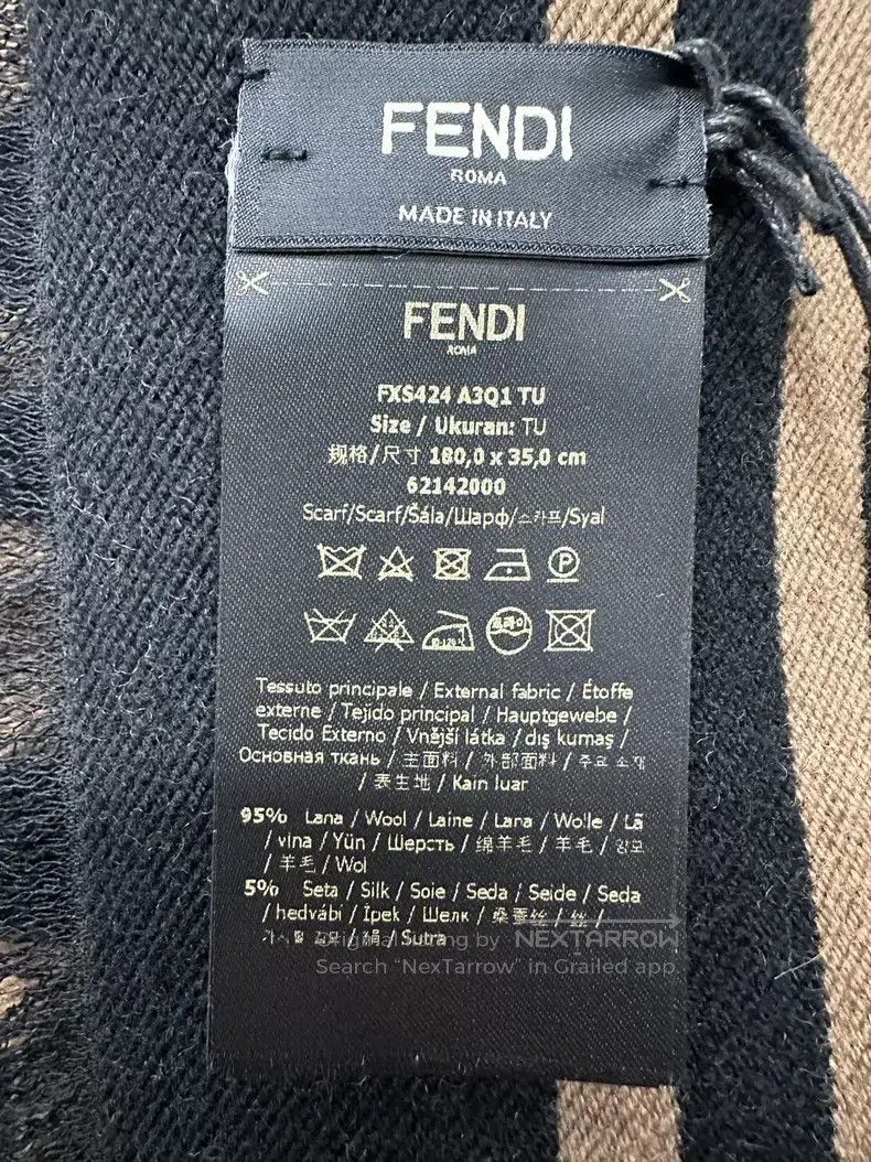 Fendi Fendi Classic Brown Monogrammed Monogram Logo Scarf Size ONE SIZE - 4 Thumbnail