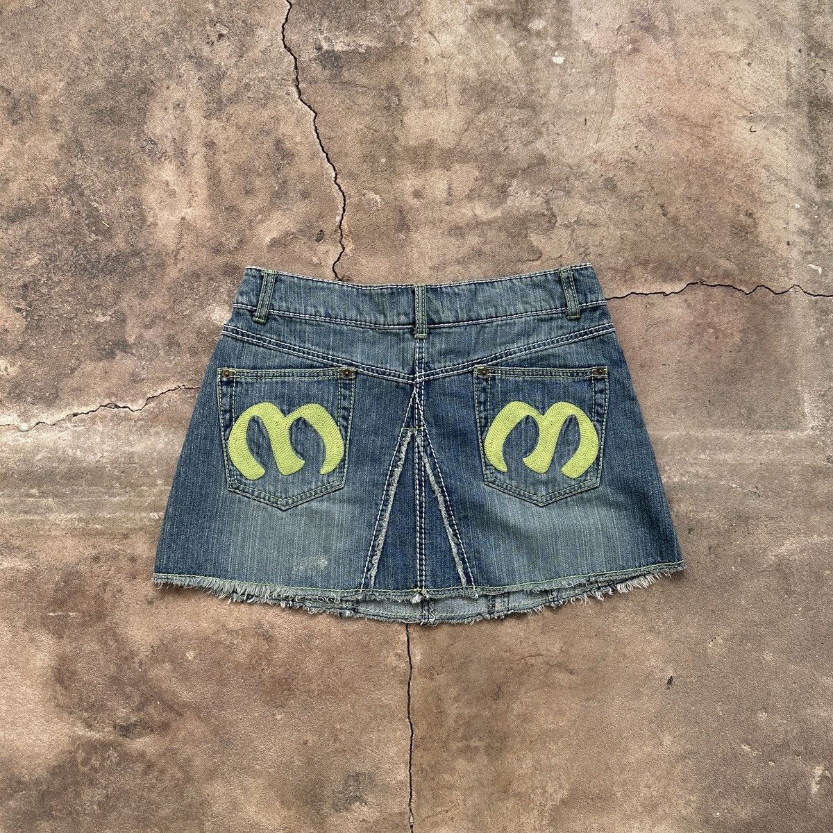 Japanese Brand × Vintage Vintage Y2K Morgan Denim Mini Skirt Evisu Style Size 26" / US 2 / IT 38 - 2 Thumbnail