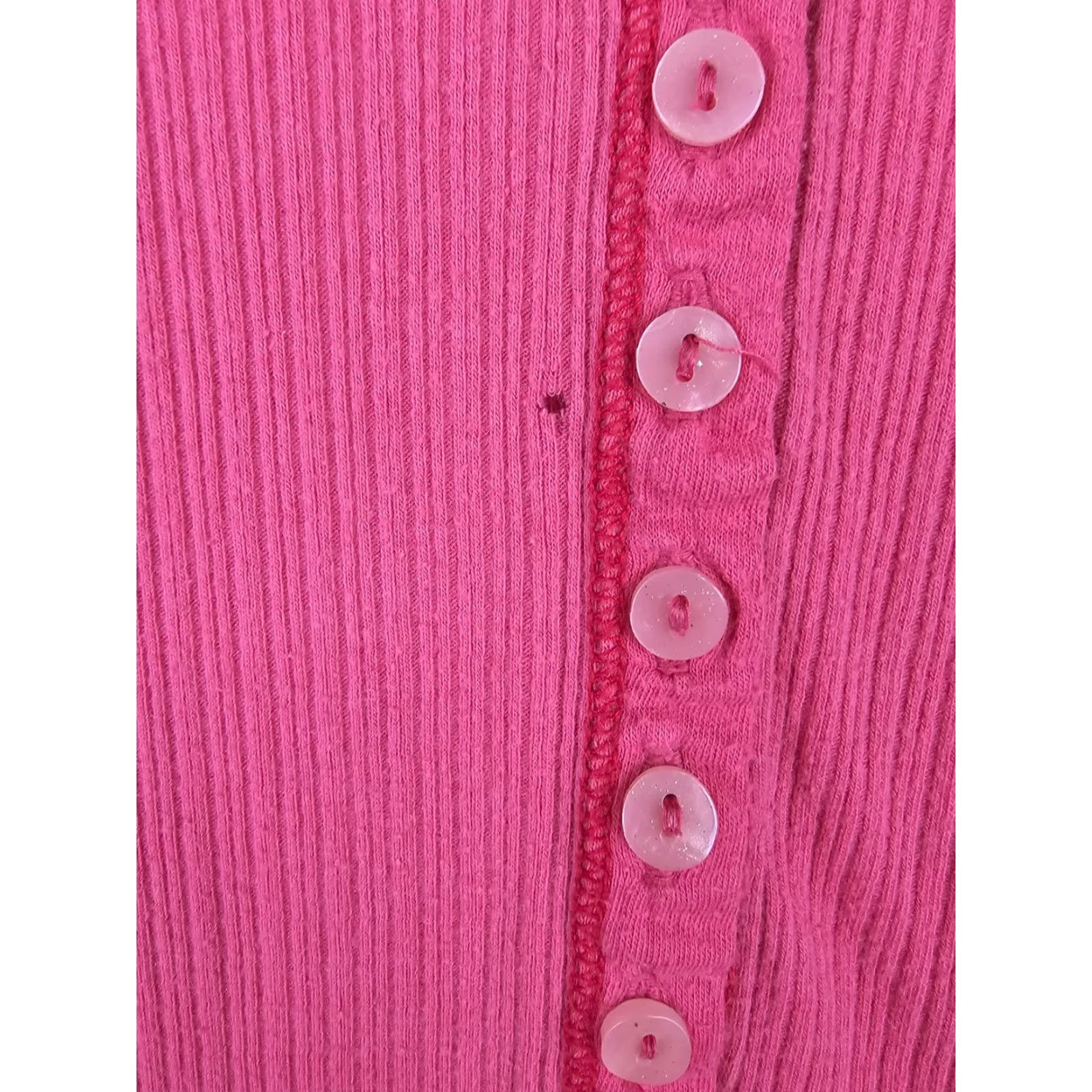 Abercrombie & Fitch VINTAGE Abercrombie & Fitch WOMEN'S THERMAL PINK SZ LARGE Shirt Size L / US 10 / IT 46 - 5 Thumbnail