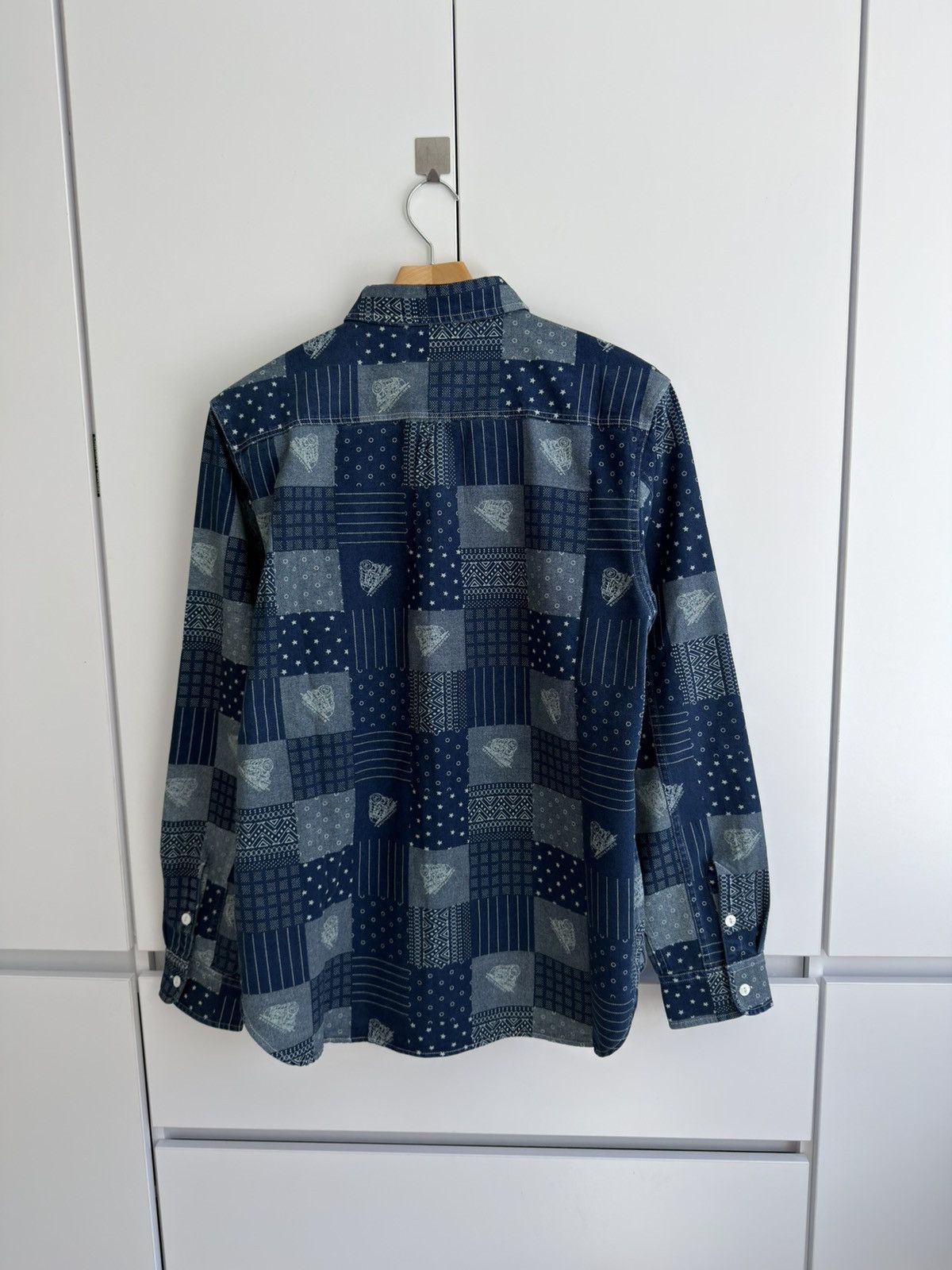 RRL Ralph Lauren RRL Double RL Ralph Lauren Denim Patch Work Shirt Blue Size US L / EU 52-54 / 3 - 12 Thumbnail