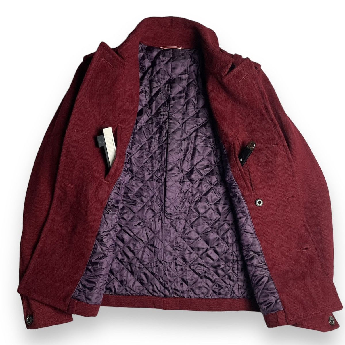 If Six Was Nine × Le Grande Bleu (L.G.B.) × Nicole Club 🇯🇵 NICOLE CLUB FOR MEN DOUBLE BREASTED WOOL JACKET Size US M / EU 48-50 / 2 - 2 Thumbnail