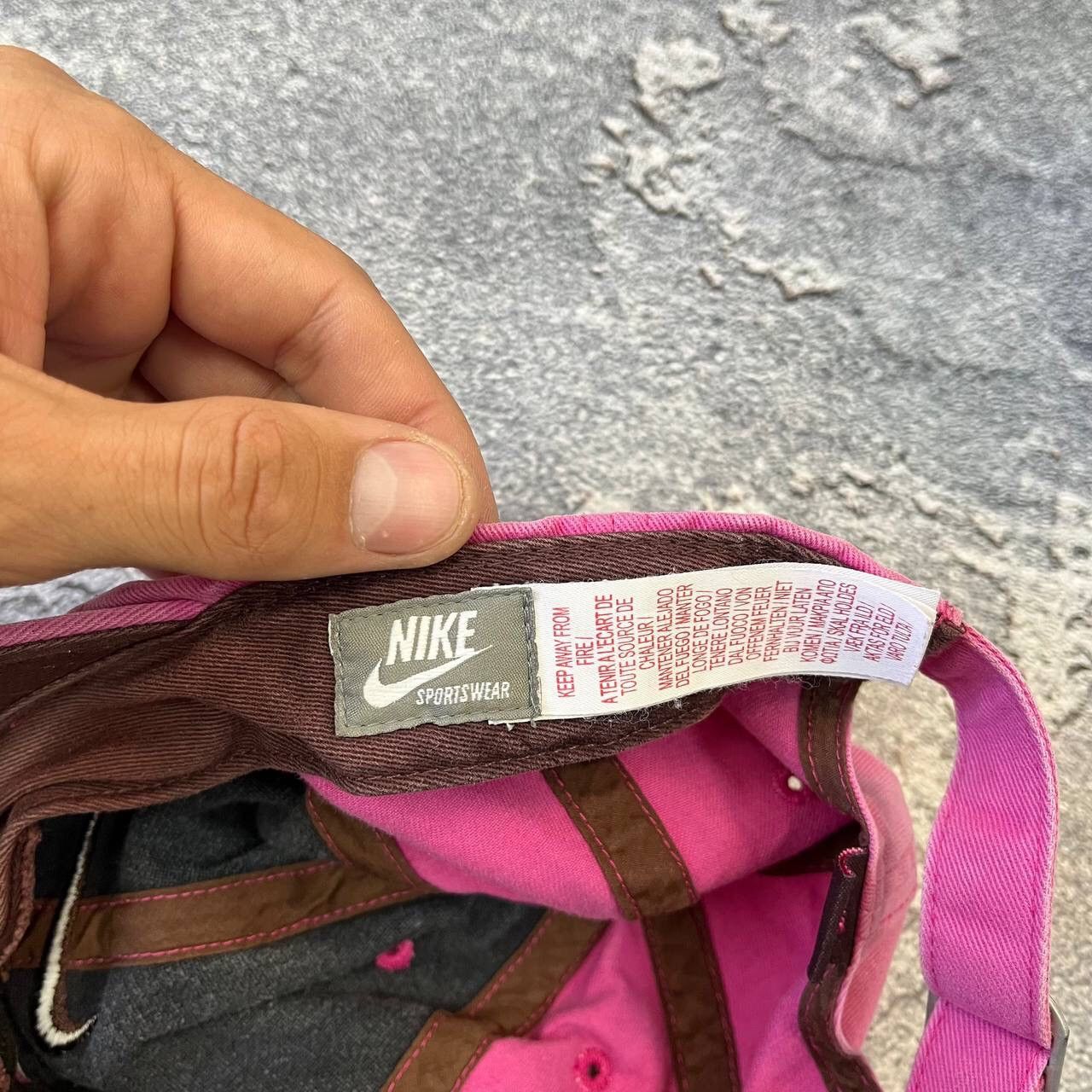 Nike × Nike ACG Nike 90s Drill Pink Big Swoosh Nike Y2K Hat Black Size ONE SIZE - 4 Thumbnail
