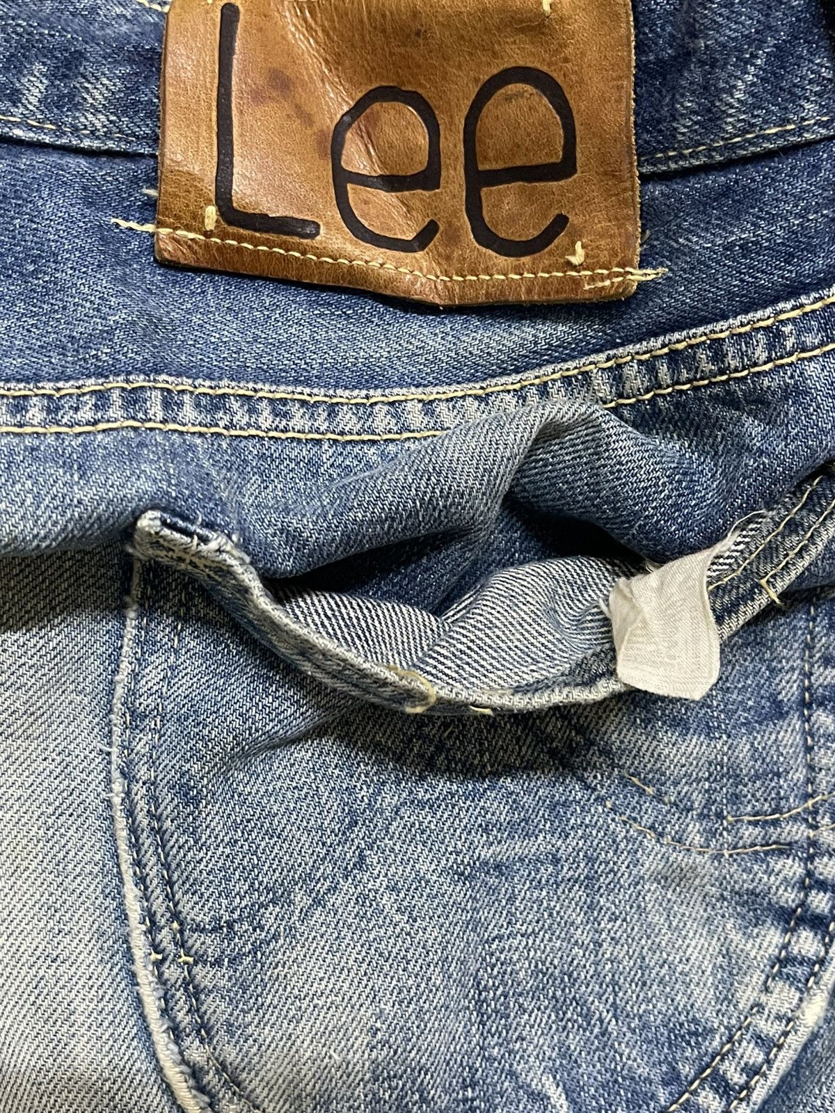 Lee Vintage 70s Lee Union Made Selvedge Mud Wash Faded Distress Size US 32 / EU 48 - 14 Thumbnail