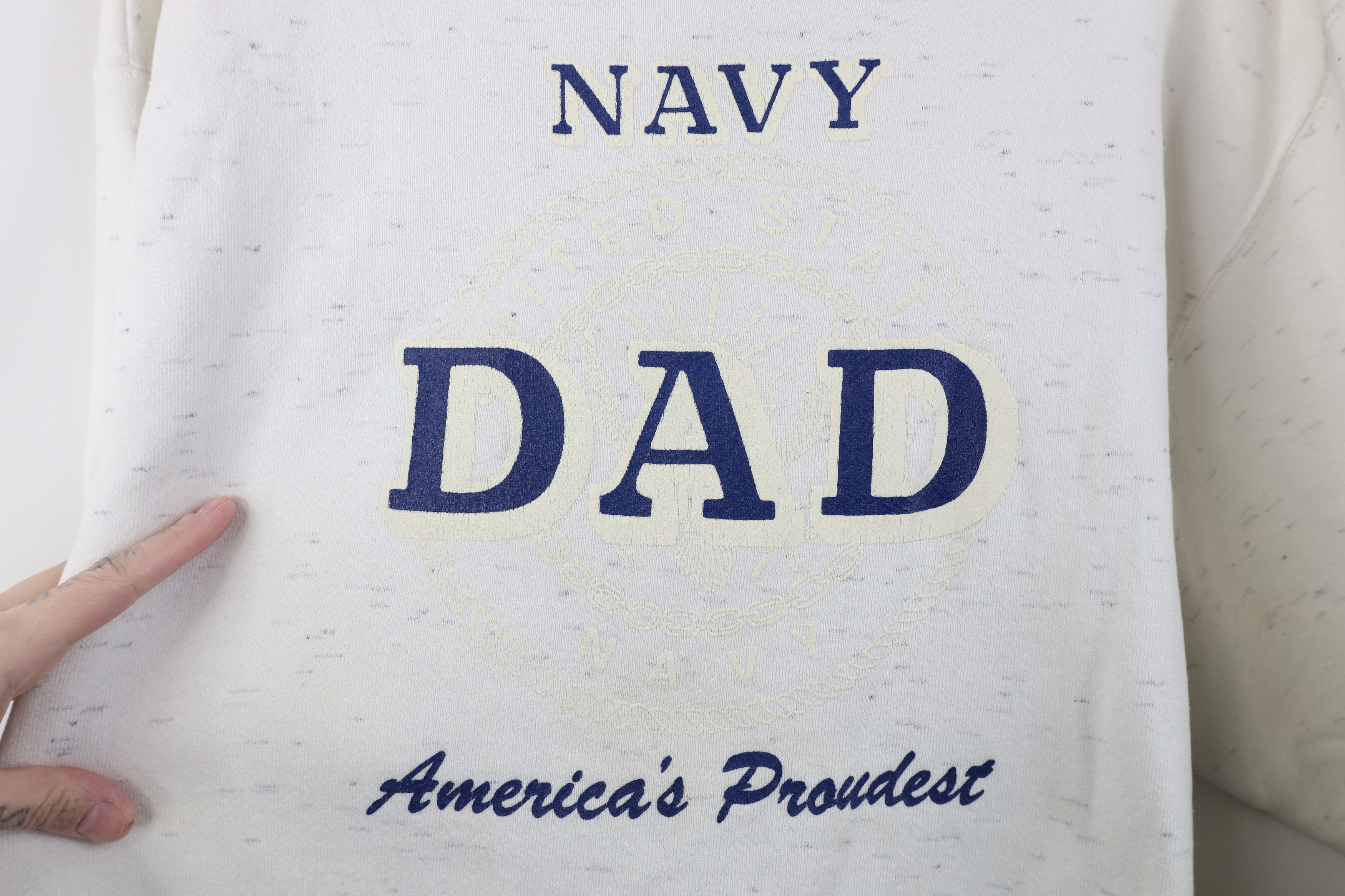 Vintage Vintage 90s United States Navy Dad Crewneck Sweatshirt USA Size US L / EU 52-54 / 3 - 4 Thumbnail