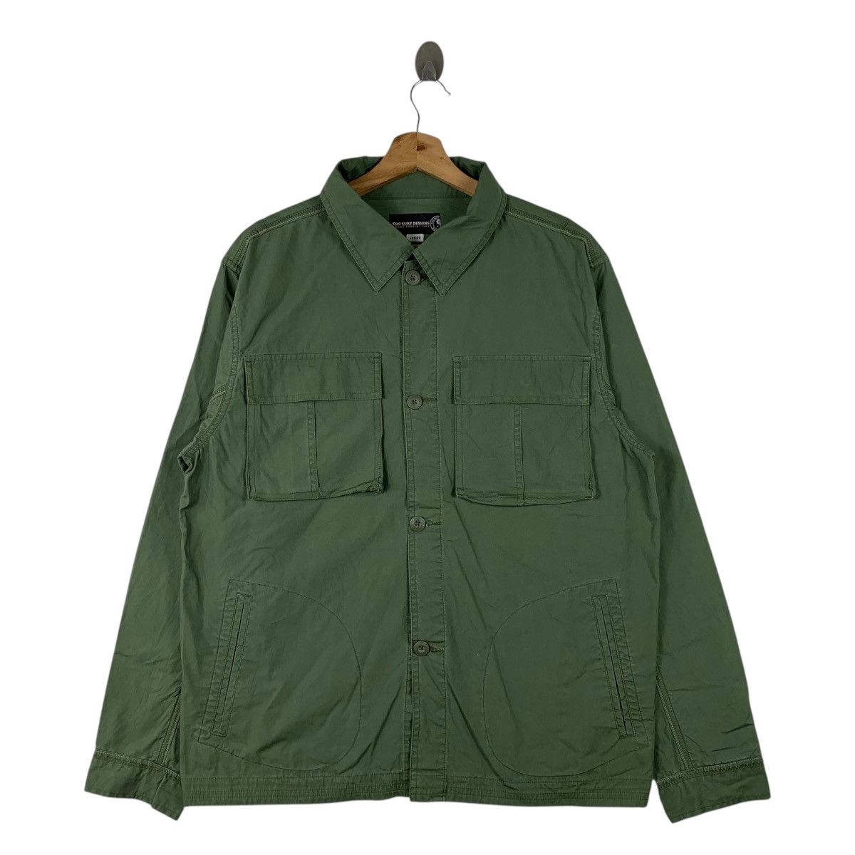 Japanese Brand TOWN & COUNTRY Surf Designs Double Pocket Sweater Jacket Size US L / EU 52-54 / 3 - 1 Thumbnail