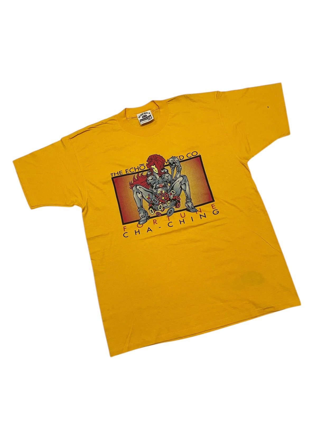 Ecko Unltd. × Vintage Vintage 90s FORTUNE CHA-CHING The ECHO Unltd.Co T-shirt Size US XL / EU 56 / 4 - 8 Thumbnail