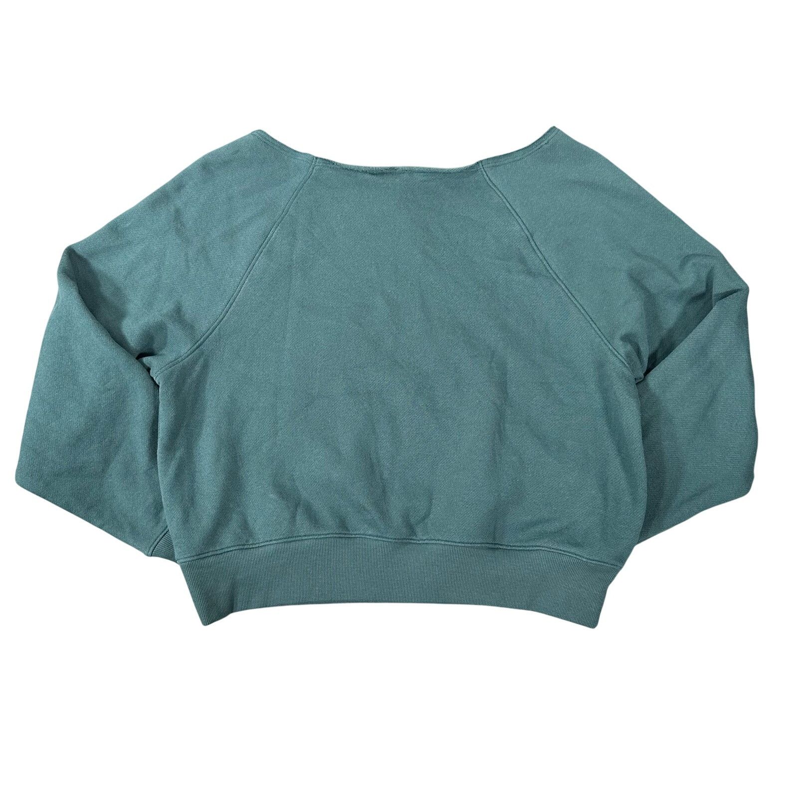 Pink Victoria's Secret Pink Boatneck Green Sweatshirt Size S Size S / US 4 / IT 40 - 2 Thumbnail
