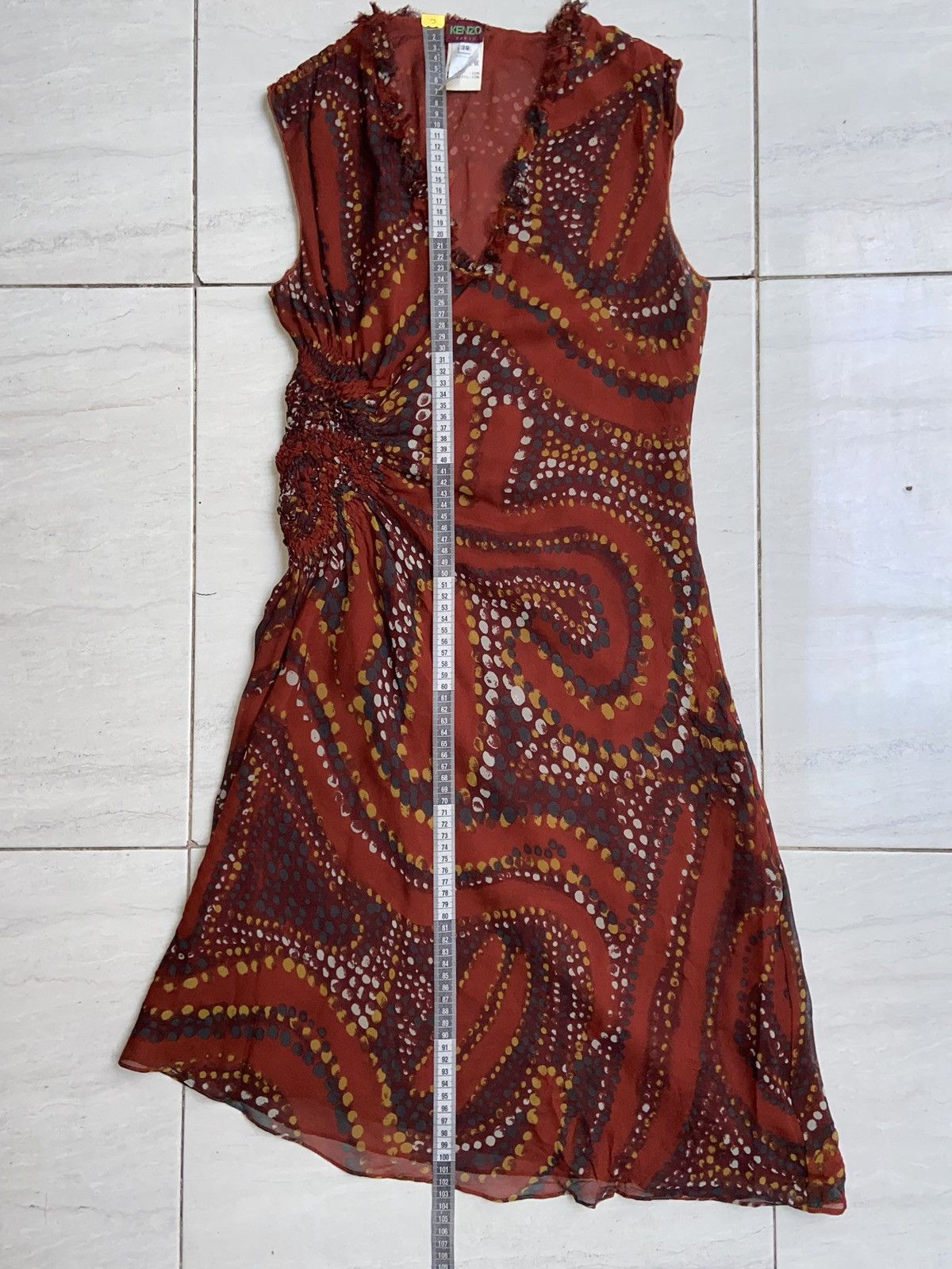 Kenzo KENZO PARIS Patterned Midi Dress Size XS / US 0-2 / IT 36-38 - 2 Thumbnail