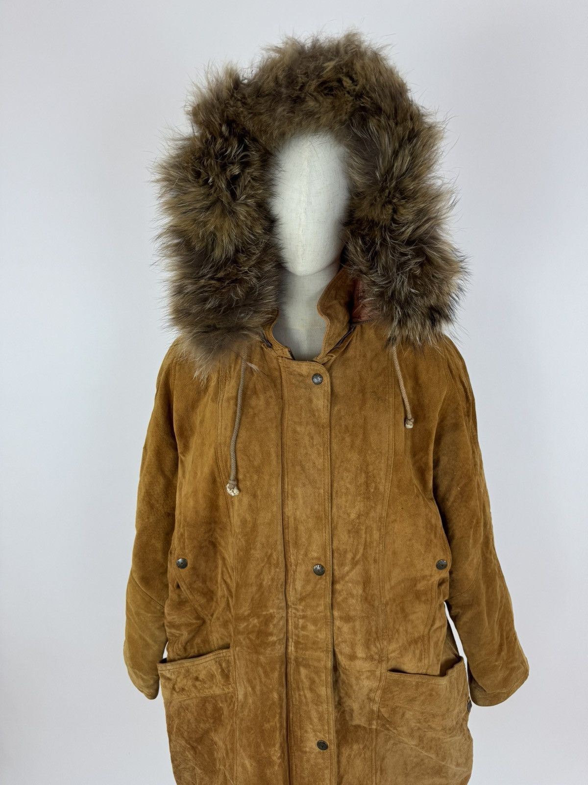 JOFAMA Jofama Vintage Leather Parka Jacket Fur Trim Womens Size 40 Size M / US 6-8 / IT 42-44 - 5 Thumbnail