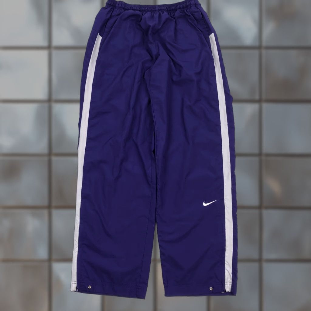Nike Nike Team Men L Large Purple Polyester Activewear Track Pants Vintage Size US 33 - 1 Thumbnail