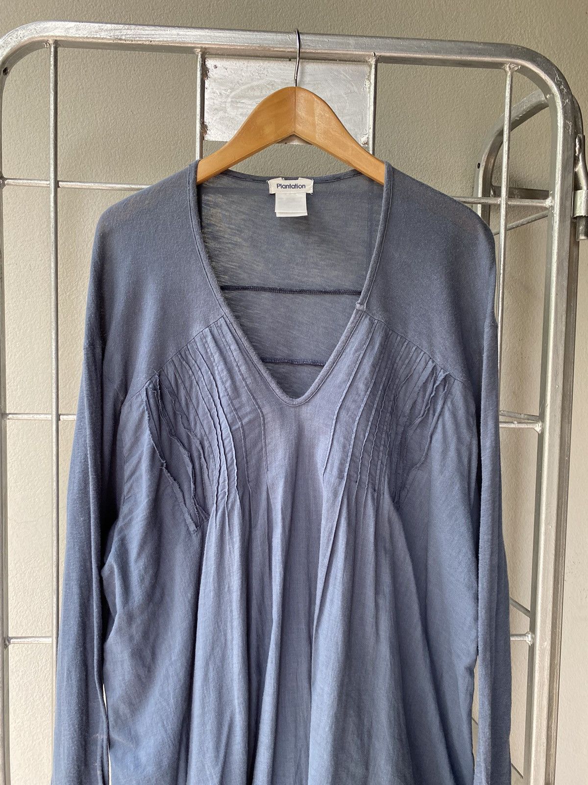 Issey Miyake Plantation Blue Pintuck Dress Size ONE SIZE - 16 Thumbnail